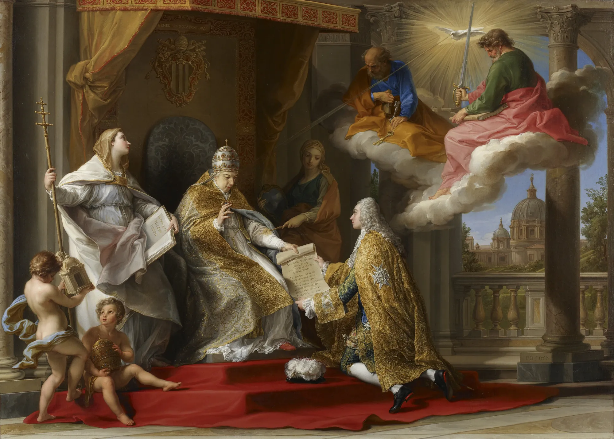 Pope Benedict XIV Presenting the Encyclical 'Ex Omnibus' to the Comte de Stainville