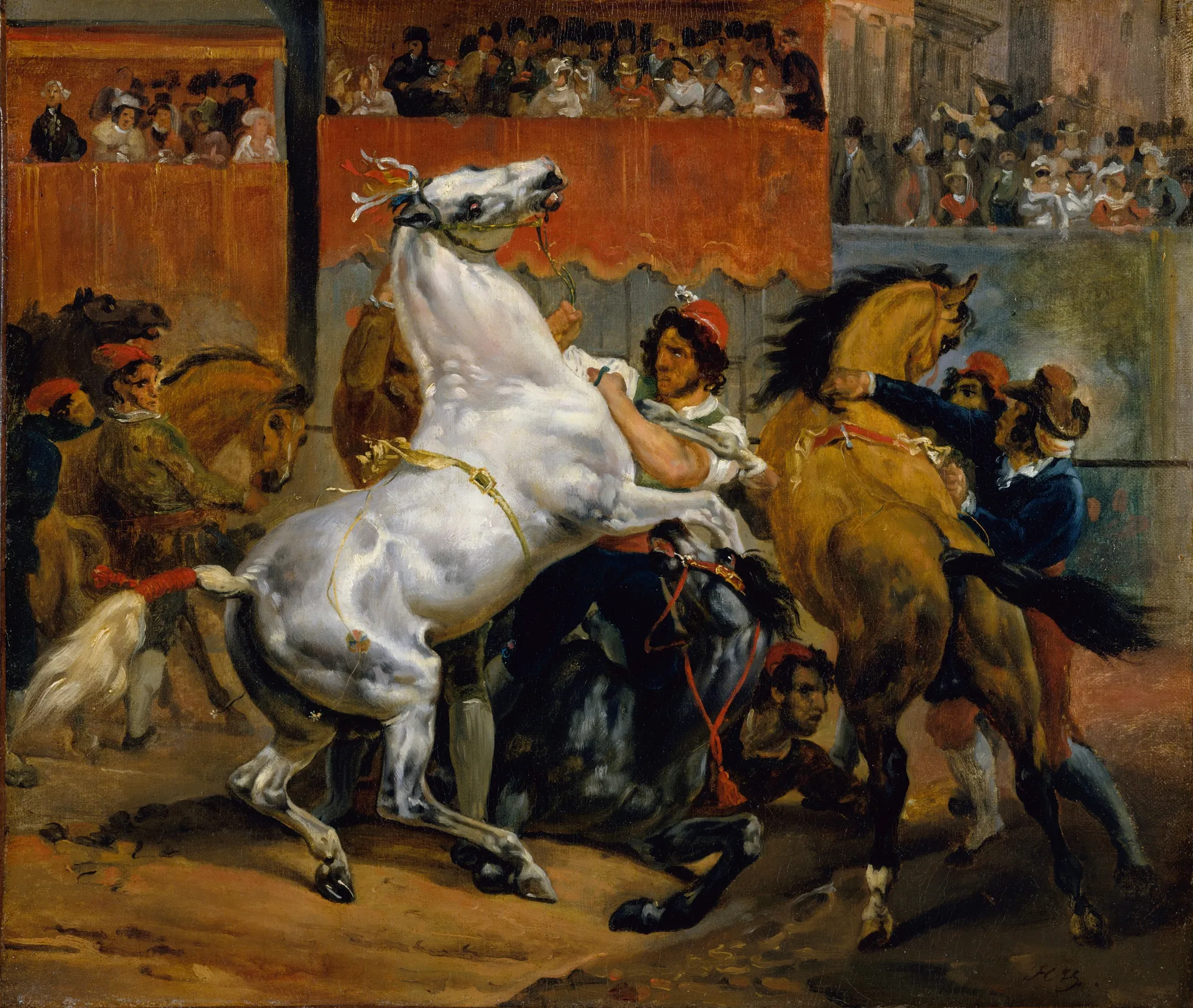 The Start of the Race of the Riderless Horses