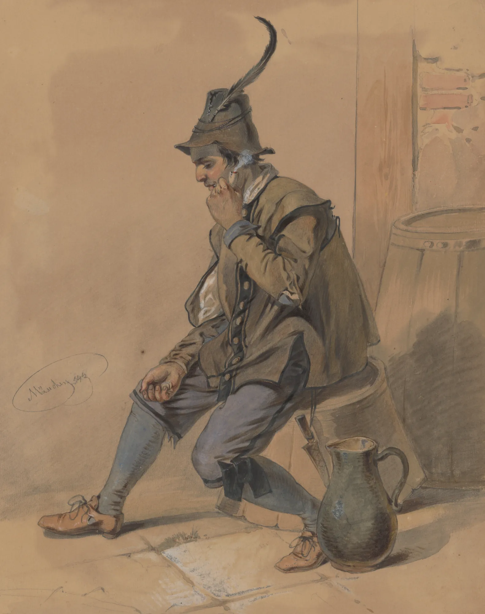 Study of a Smoking Man
