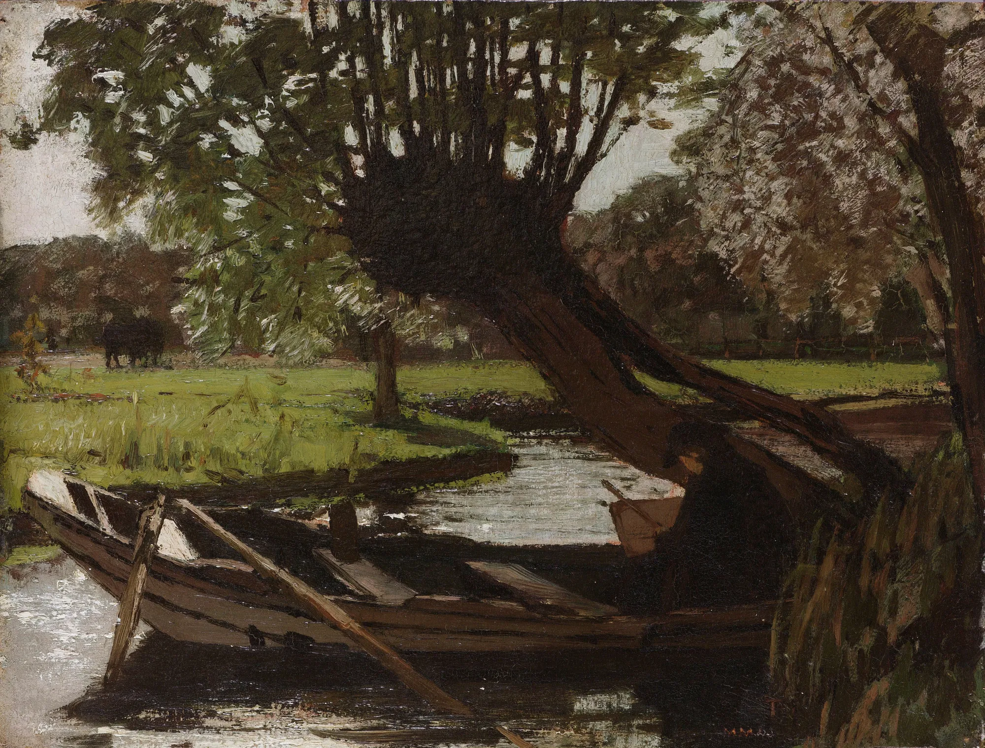 Boat with a Pollard Willow