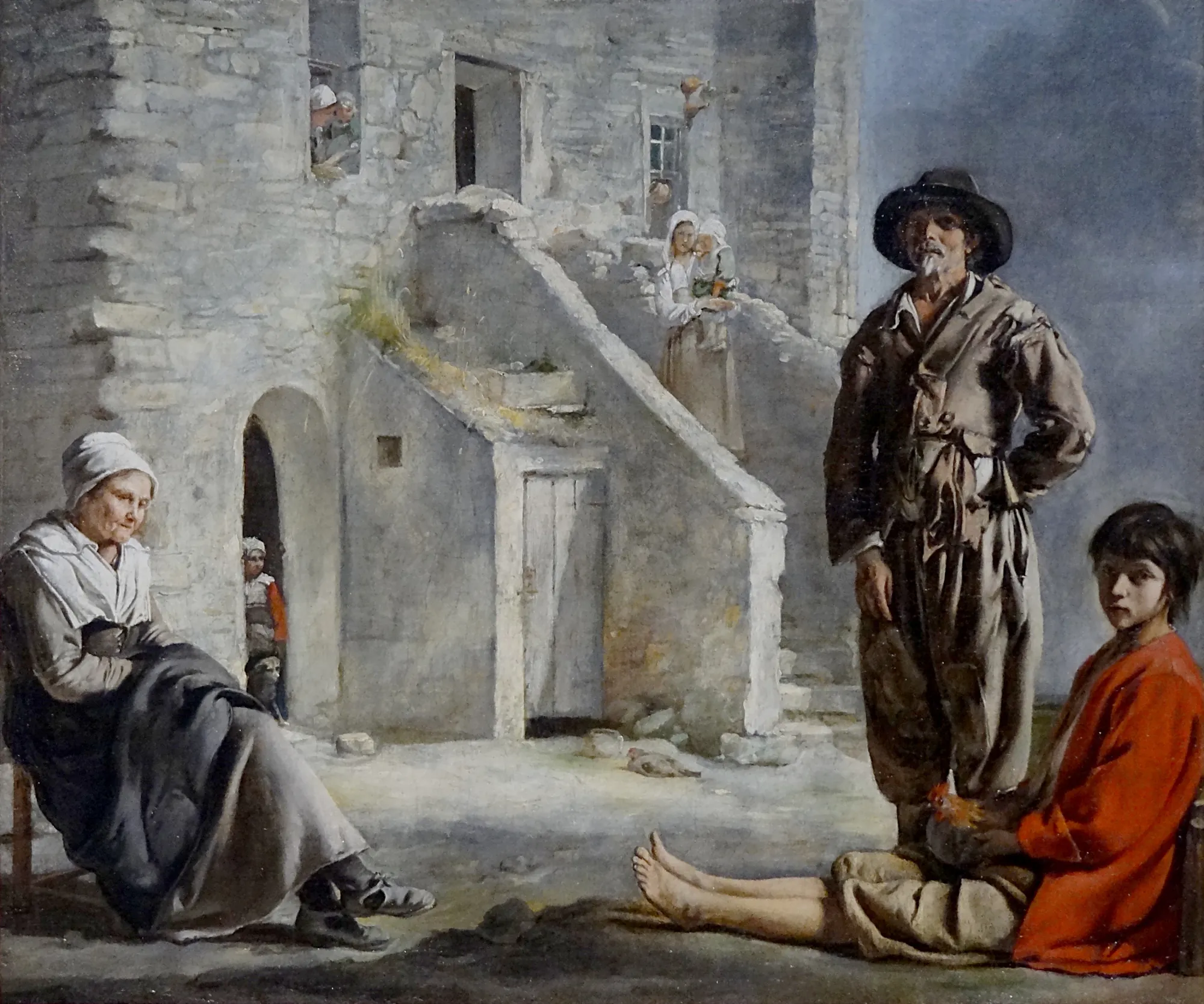Peasants Before Their House