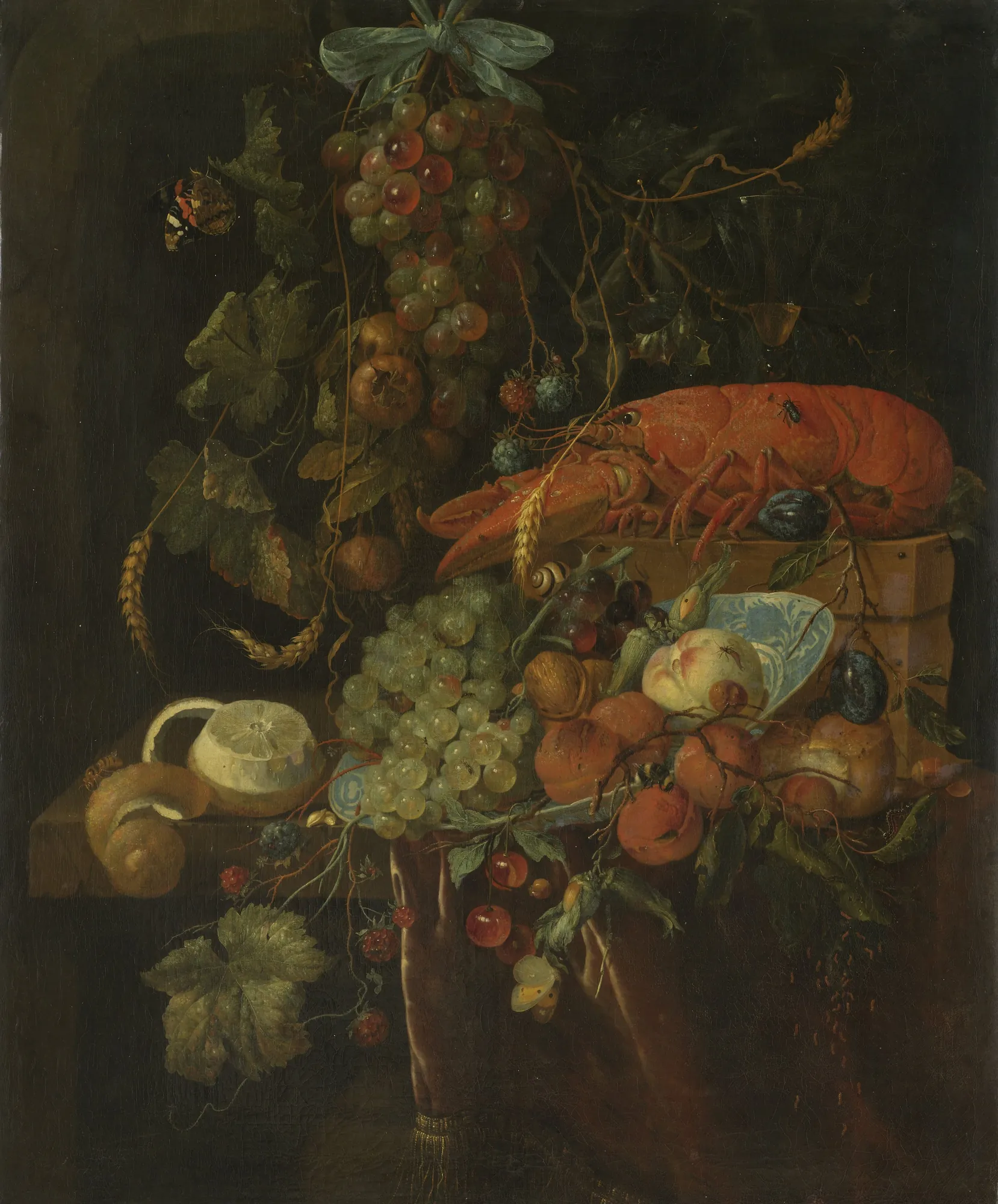 Still Life with Fruit and a Lobster