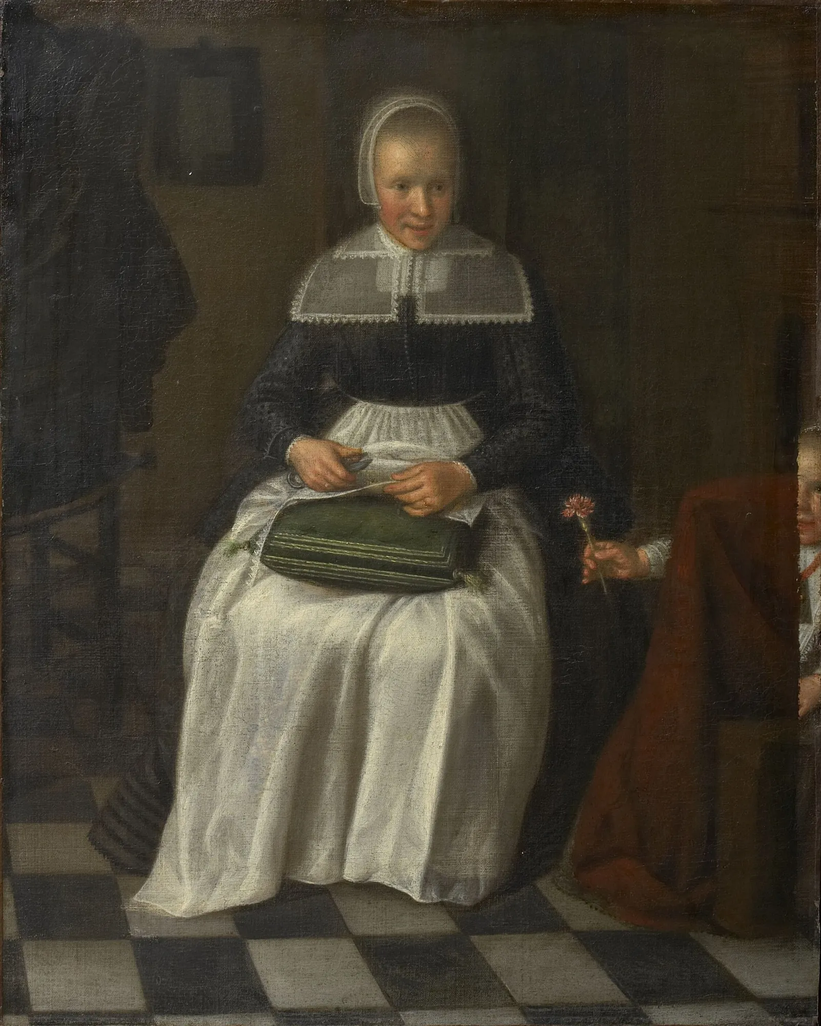 Portrait of an Orphan Girl Sewing