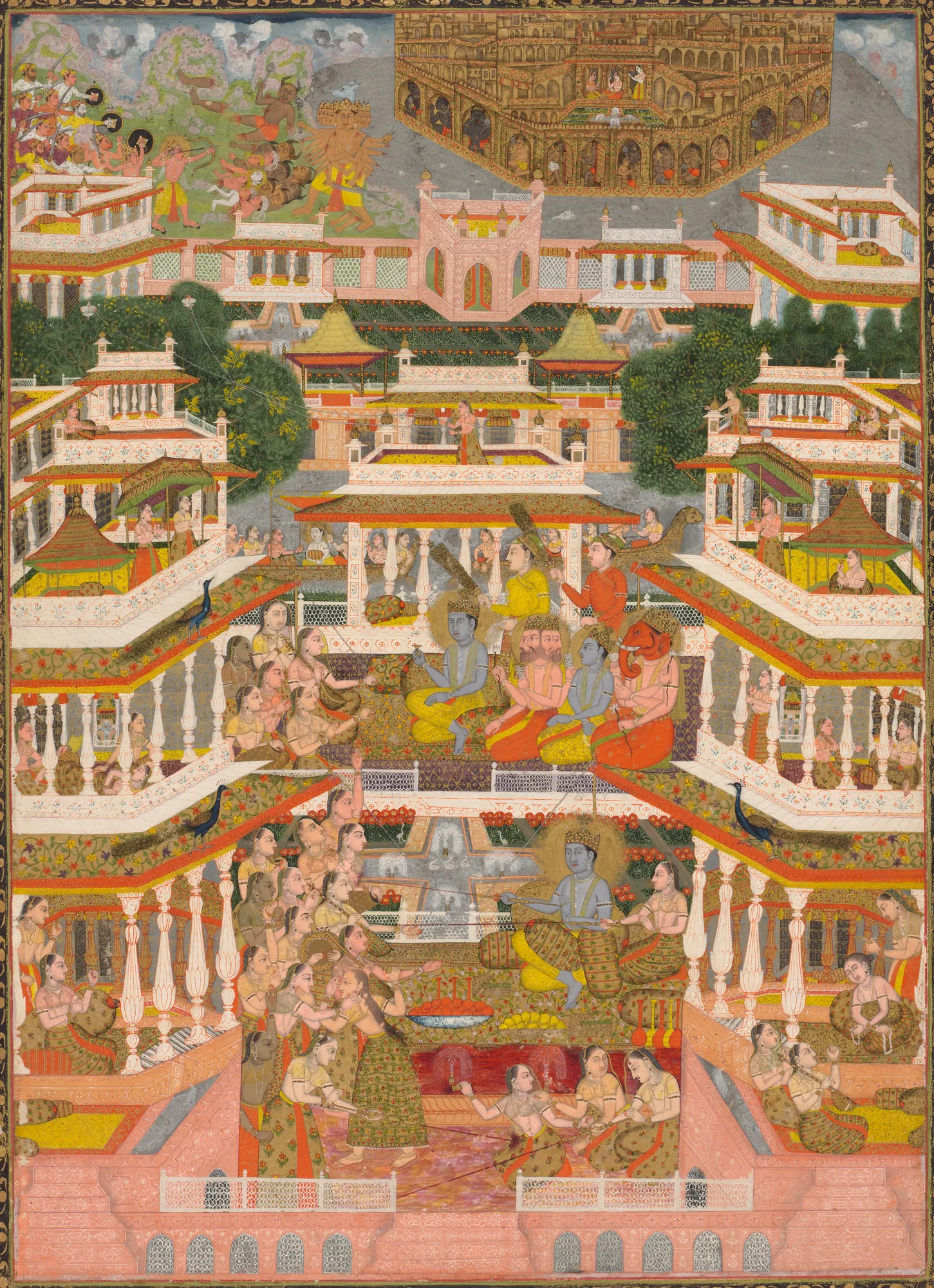 Tiered Court Scene