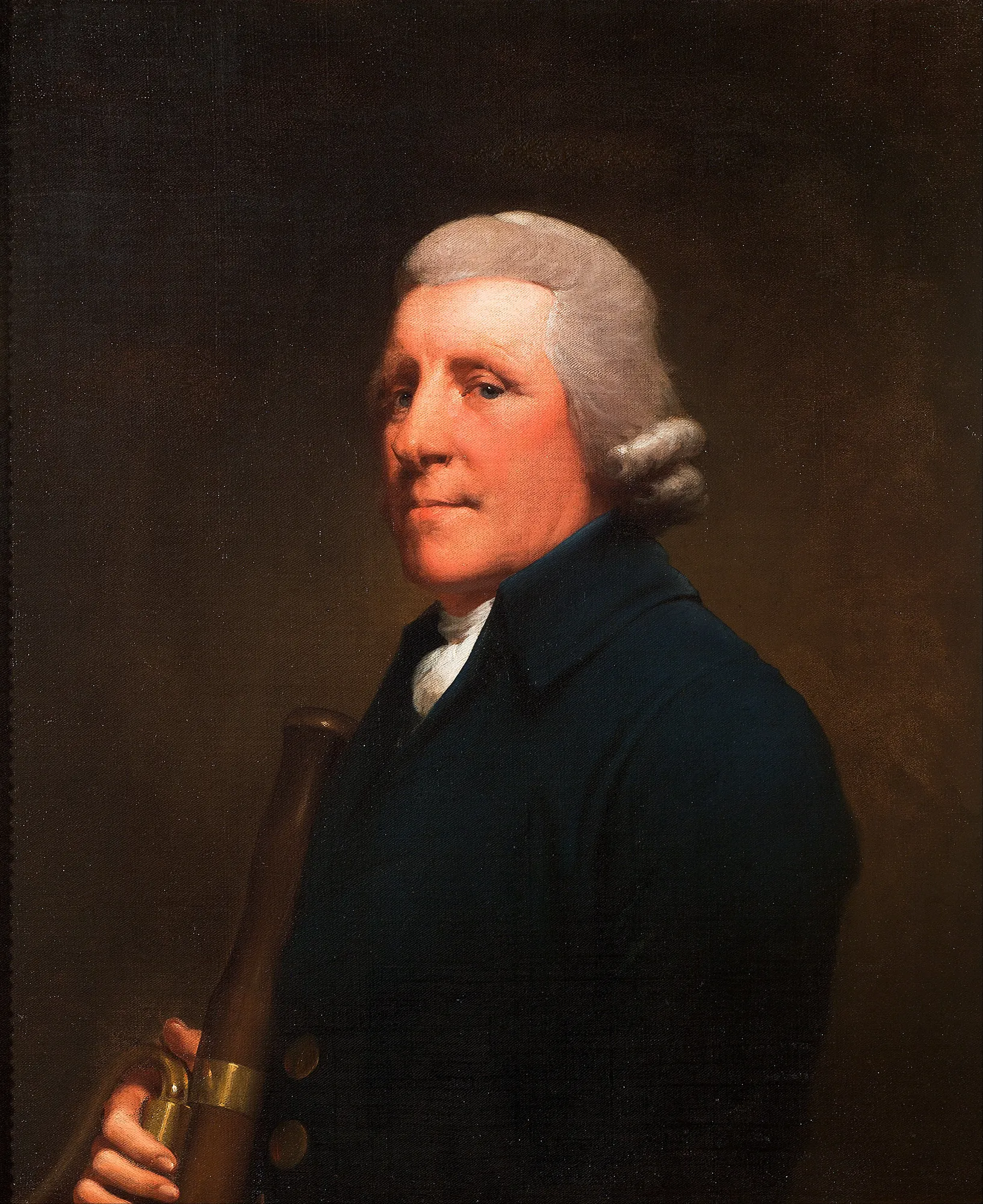 Portrait of Mr. Anthony Greatorex Portrait of Mr. Anthony Greatorex by Joseph Wright of Derby. A half-length oil portrait of a middle-aged man with powdered hair, wearing a dark blue coat and holding a woodwind instrument.