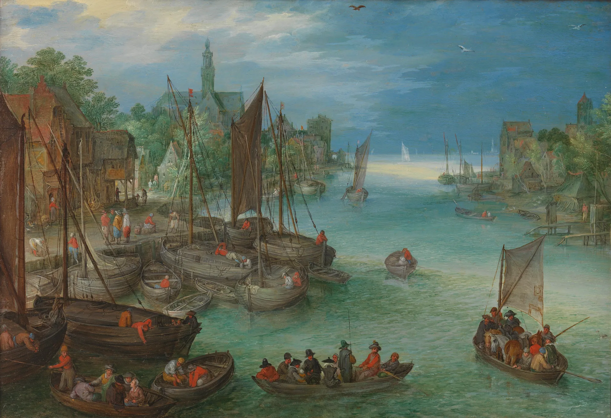 View of a City along a River
