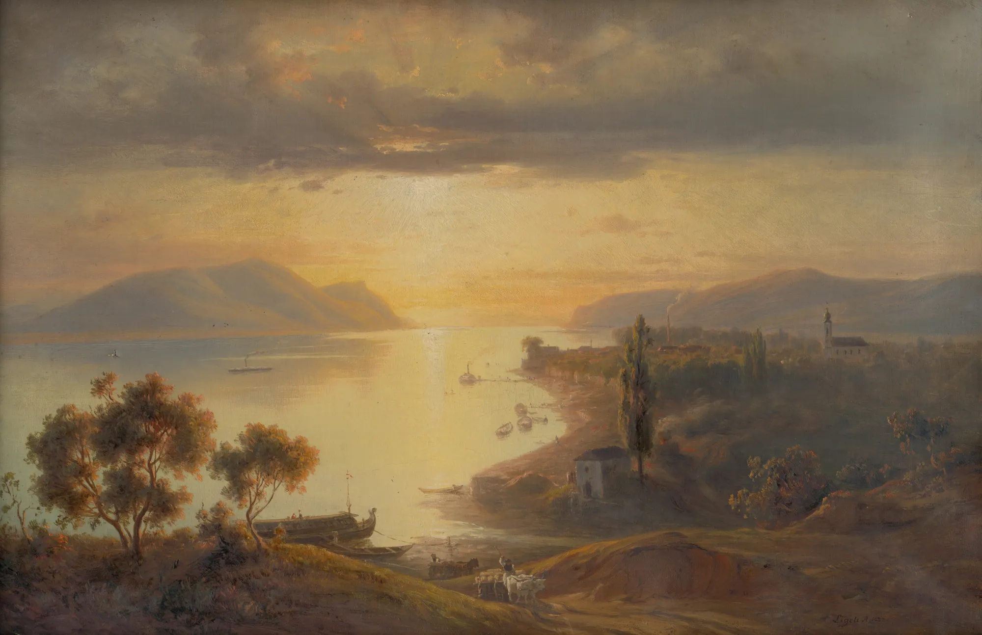 Sea Bay in the Evening Sun