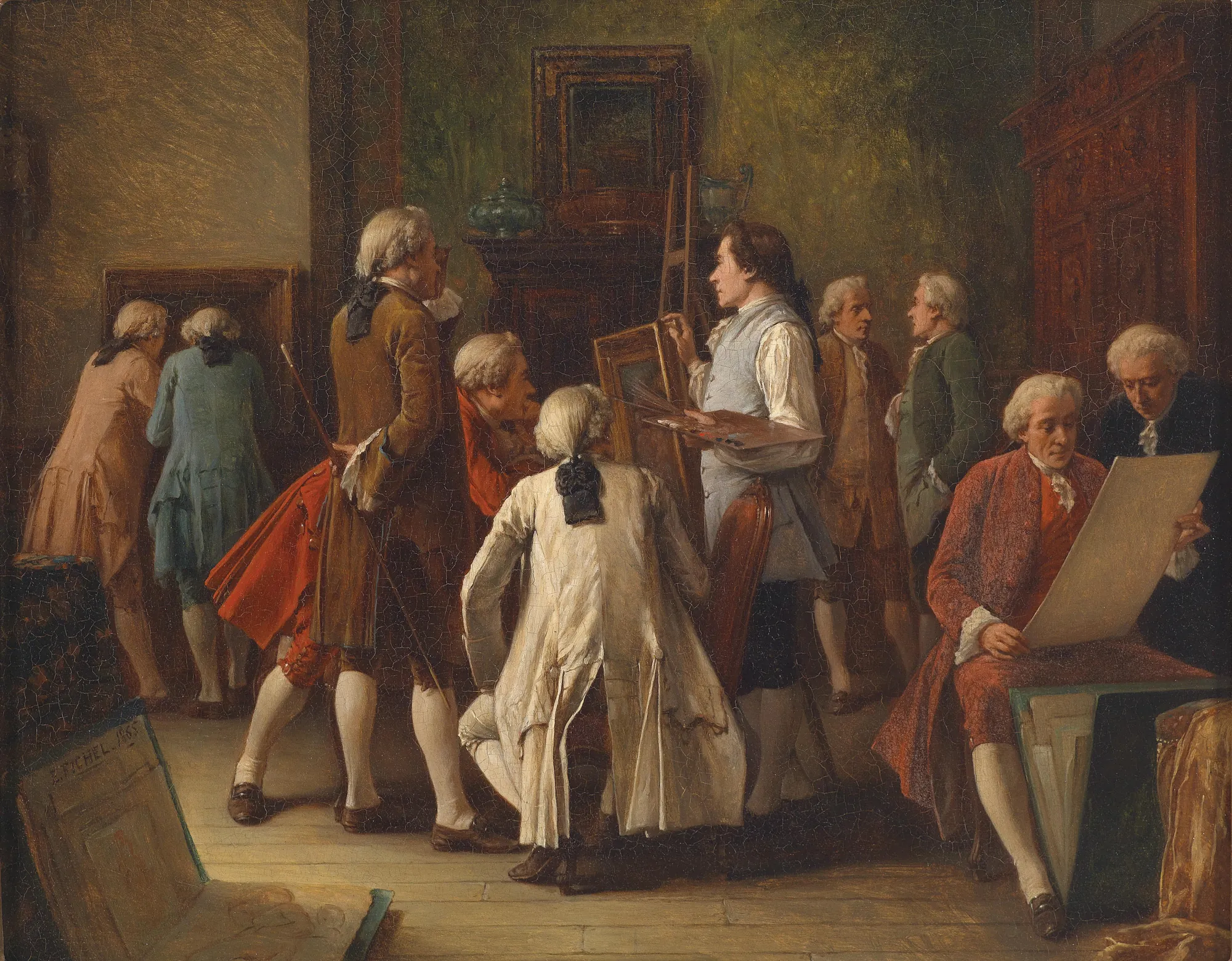 Art Lovers in the Artist's Studio