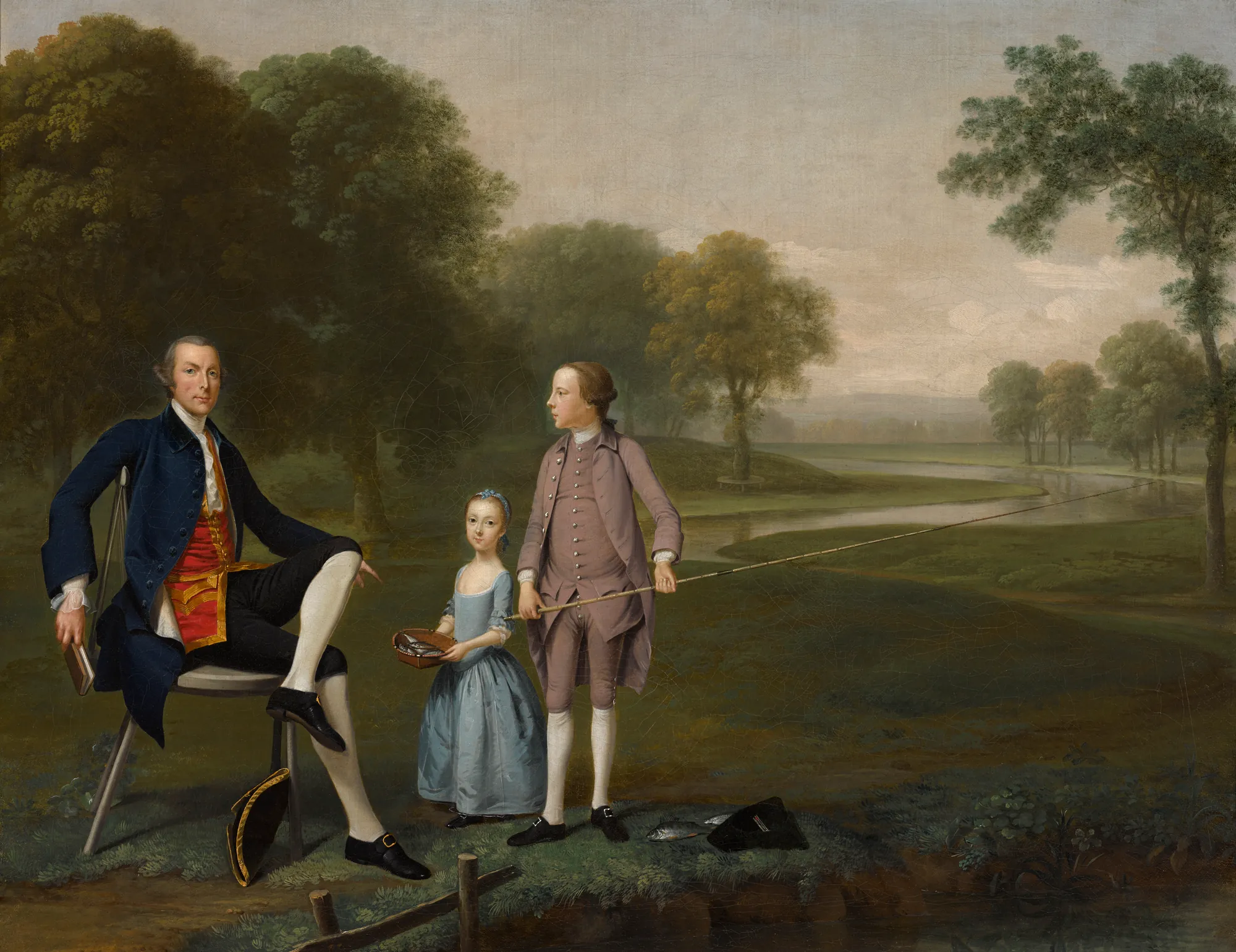 Richard Moreton with His Nephew and Niece
