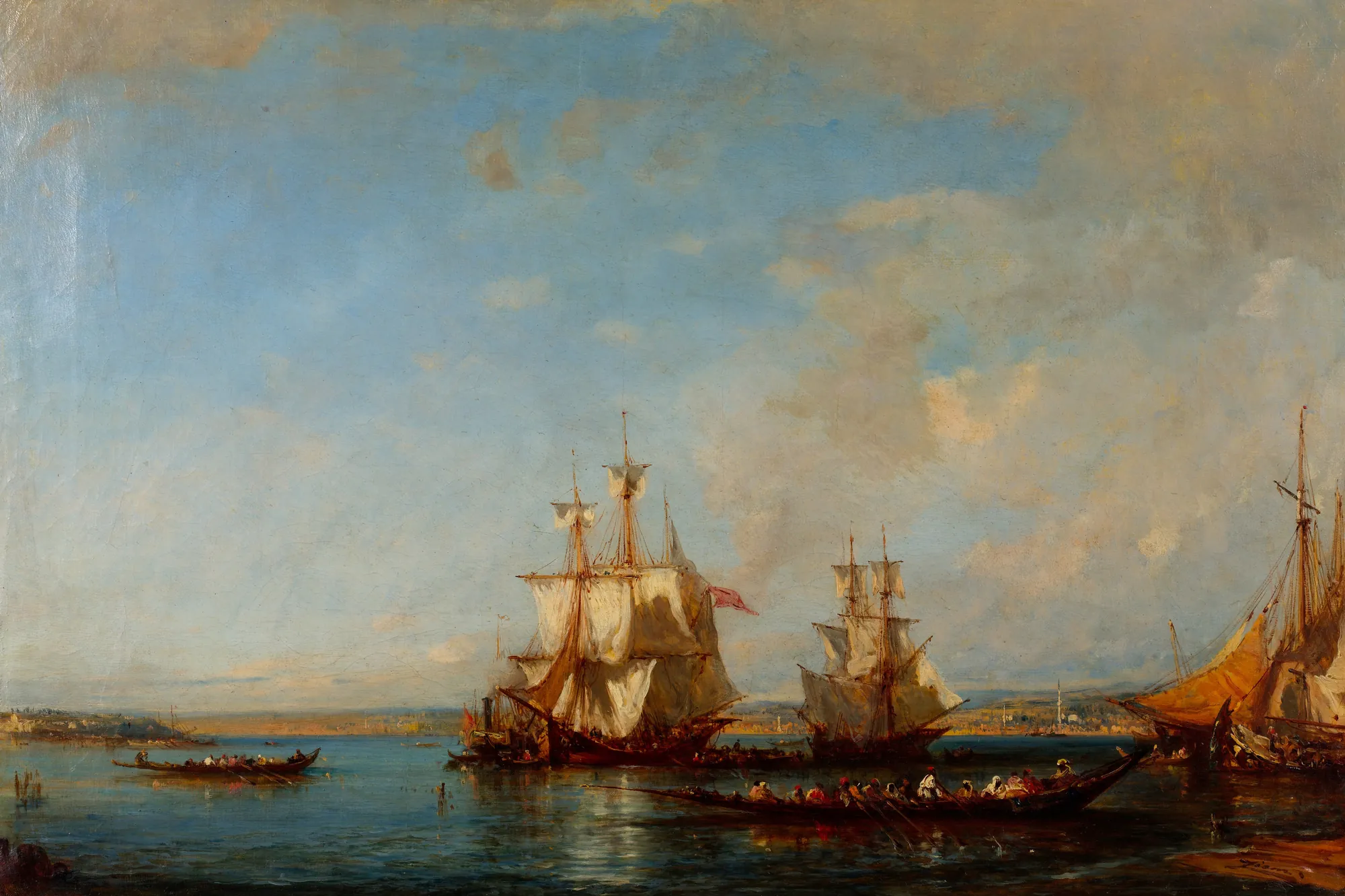 Caiques and Sailboats at the Bosphorus