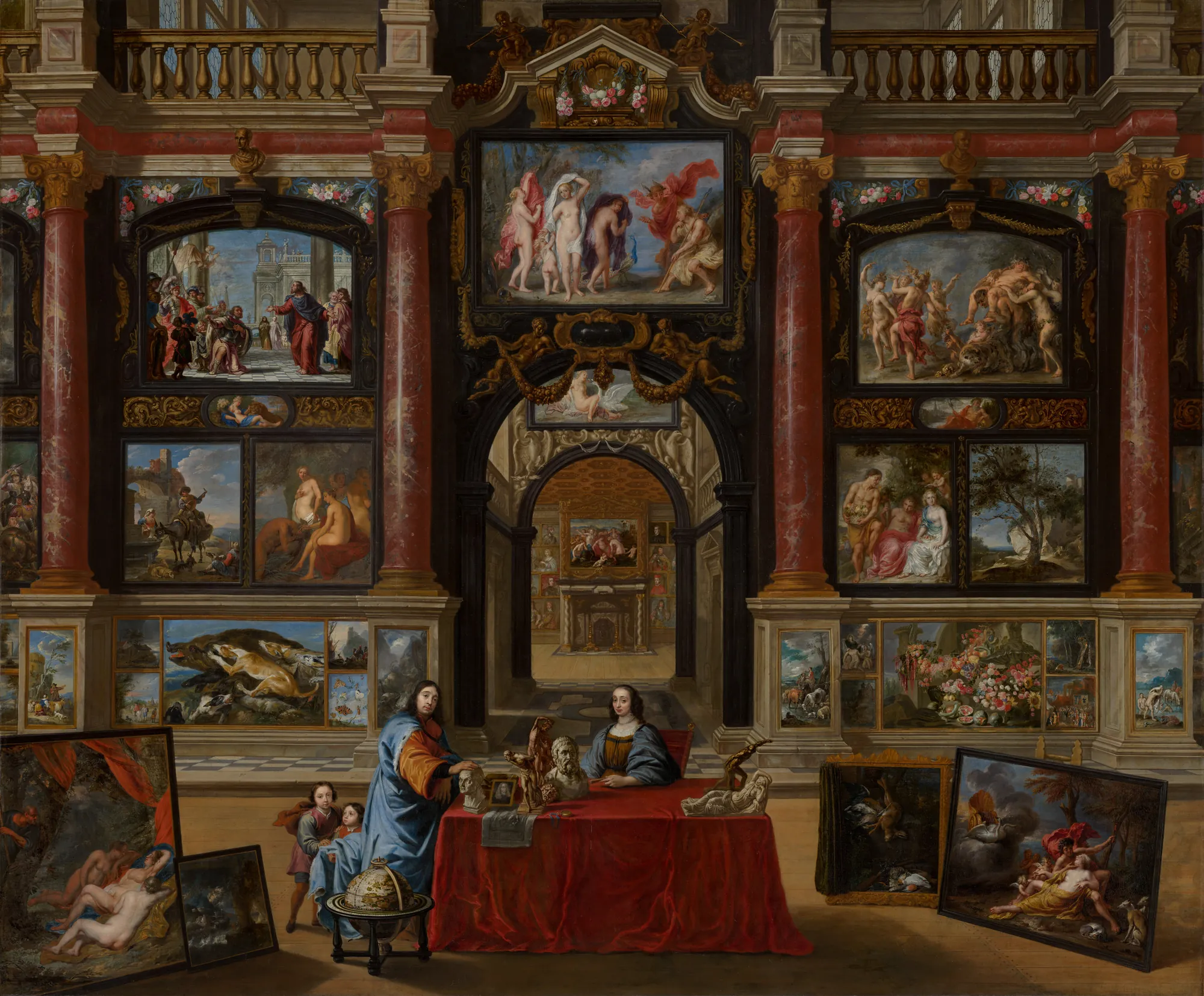 Interior with Figures in a Picture Gallery