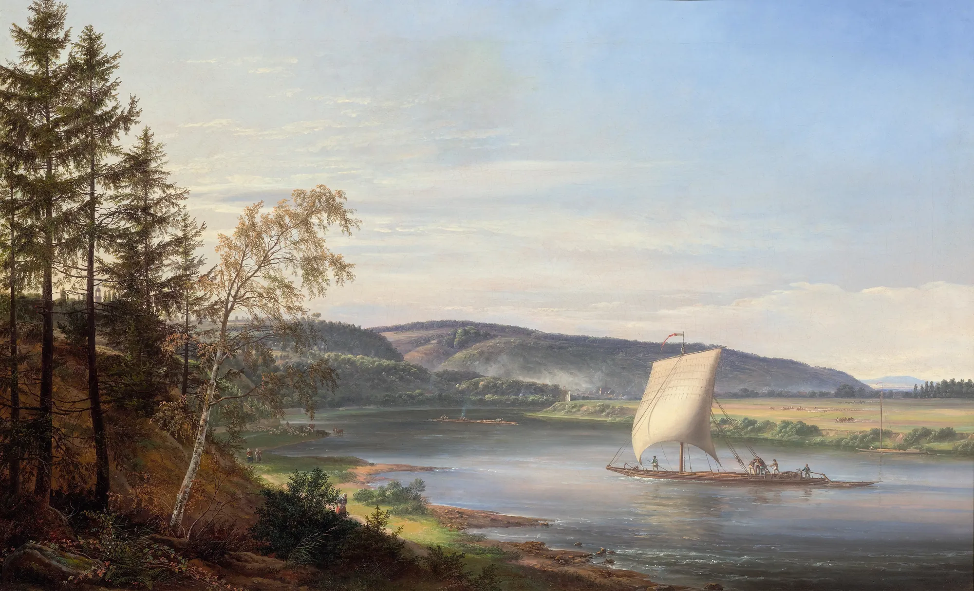 View of the Elbe from Coselschen Garten near Dresden
