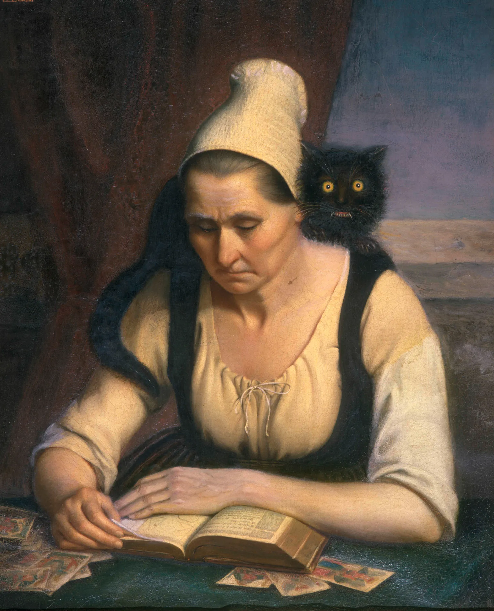 The Fortune Teller Studying a Book of Necromancy (Devineresse étudiant un livre de nécromancie)