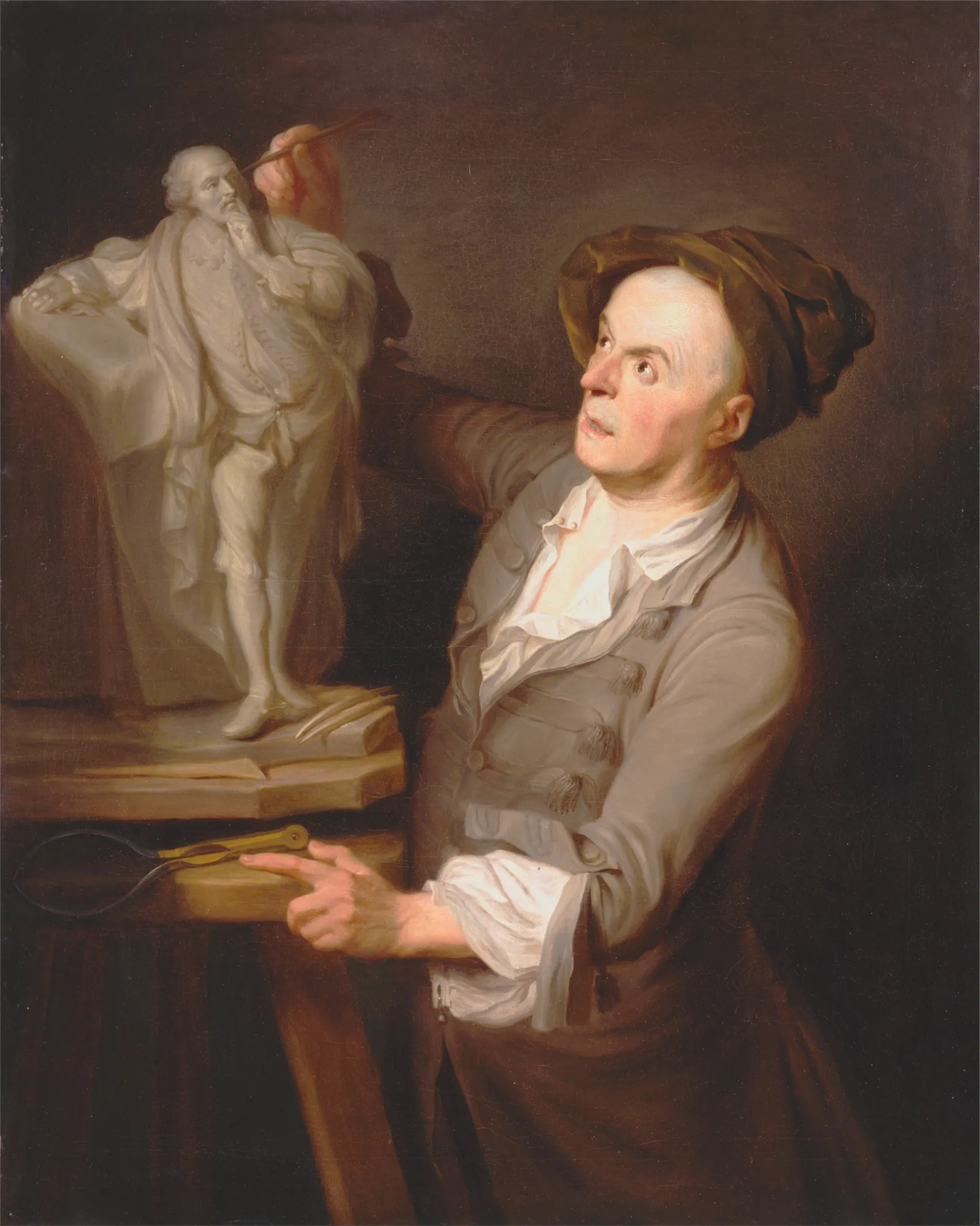 Louis-François Roubiliac Modelling His Monument to Shakespeare