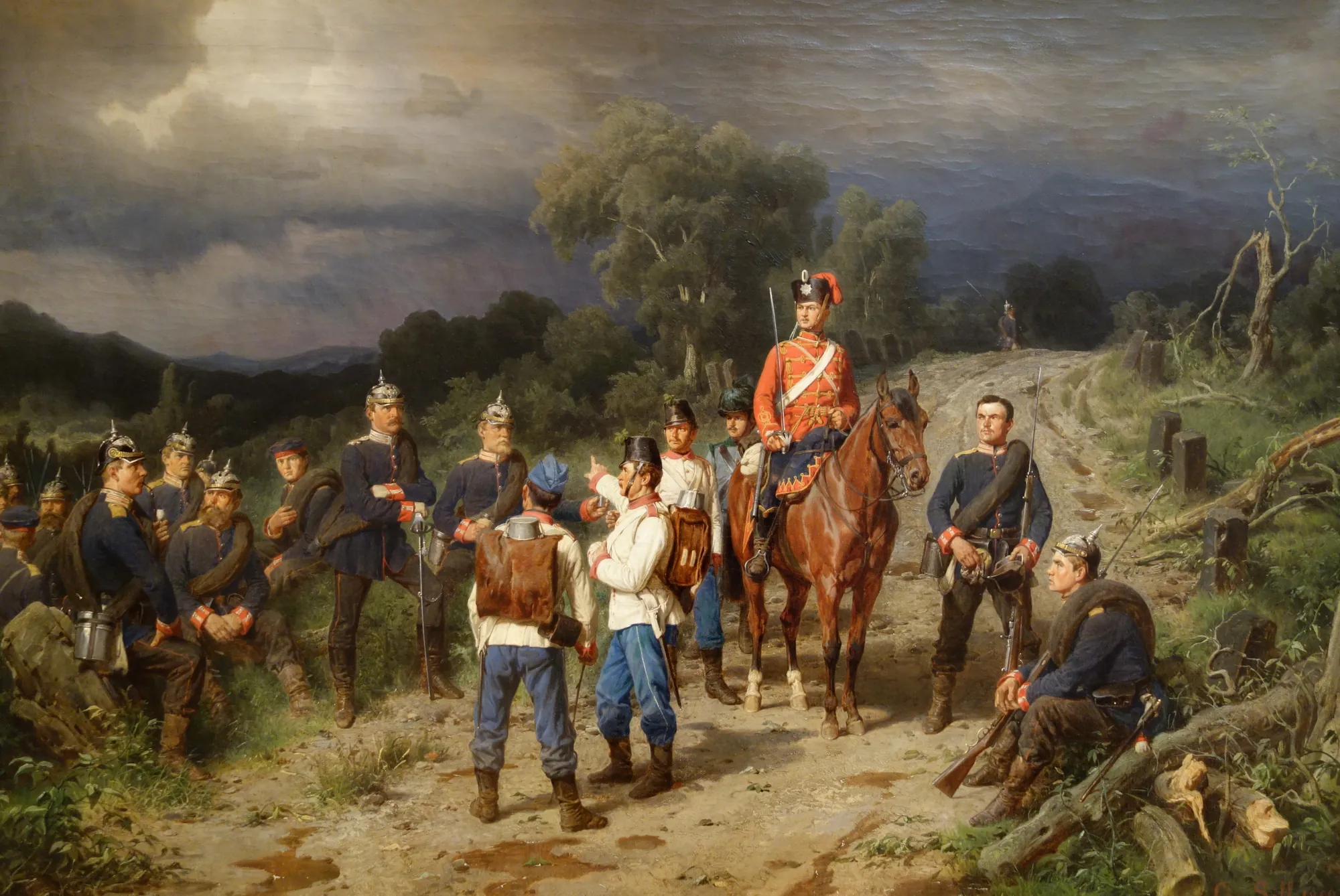 Meeting of the Austrian and Prussian Commanders