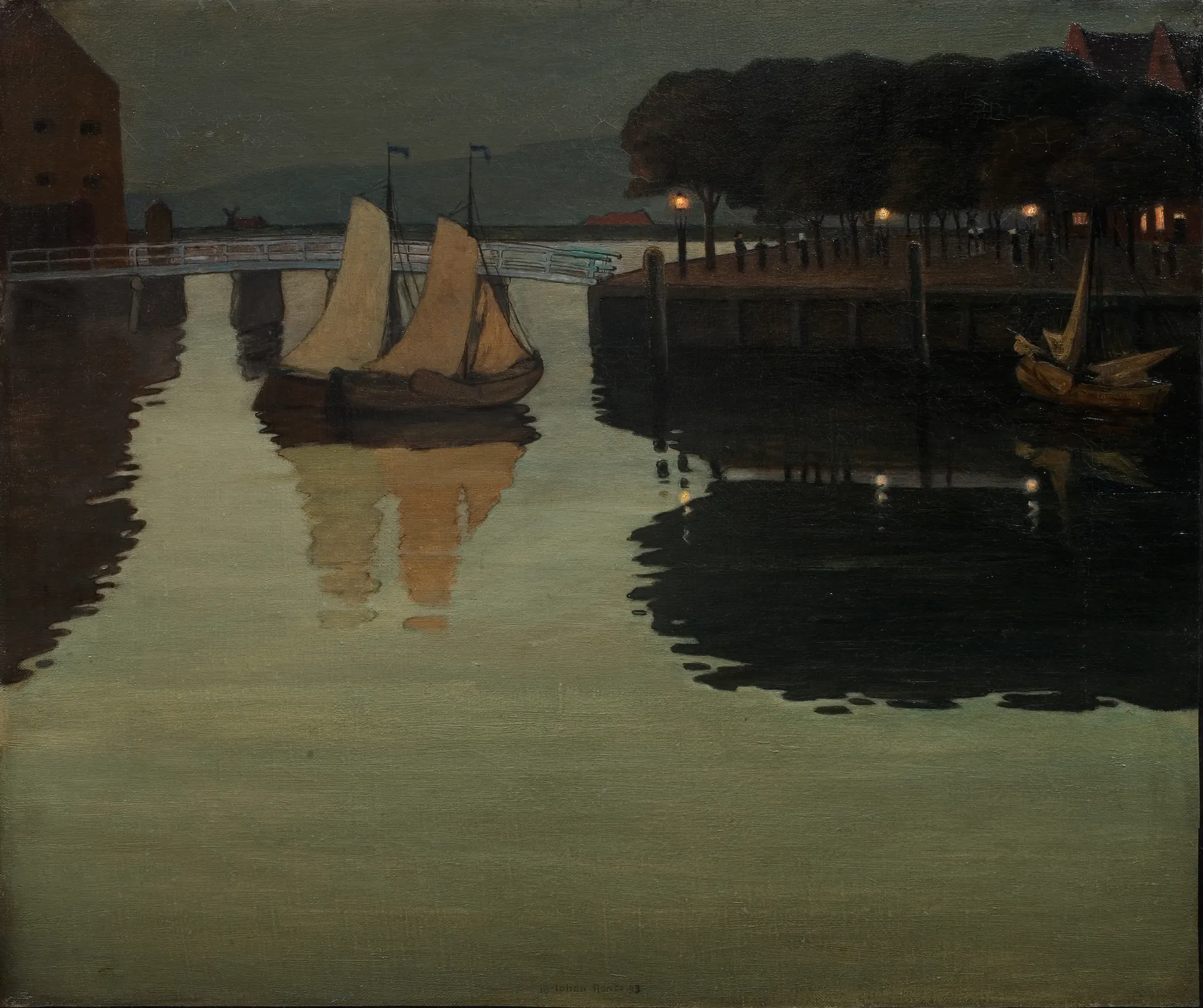 Quiet Evening in the Harbor at Hoorn