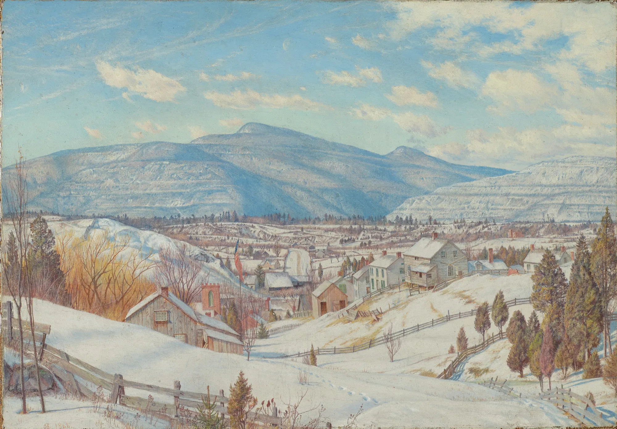 High Peak and Round Top, Catskill, in Winter