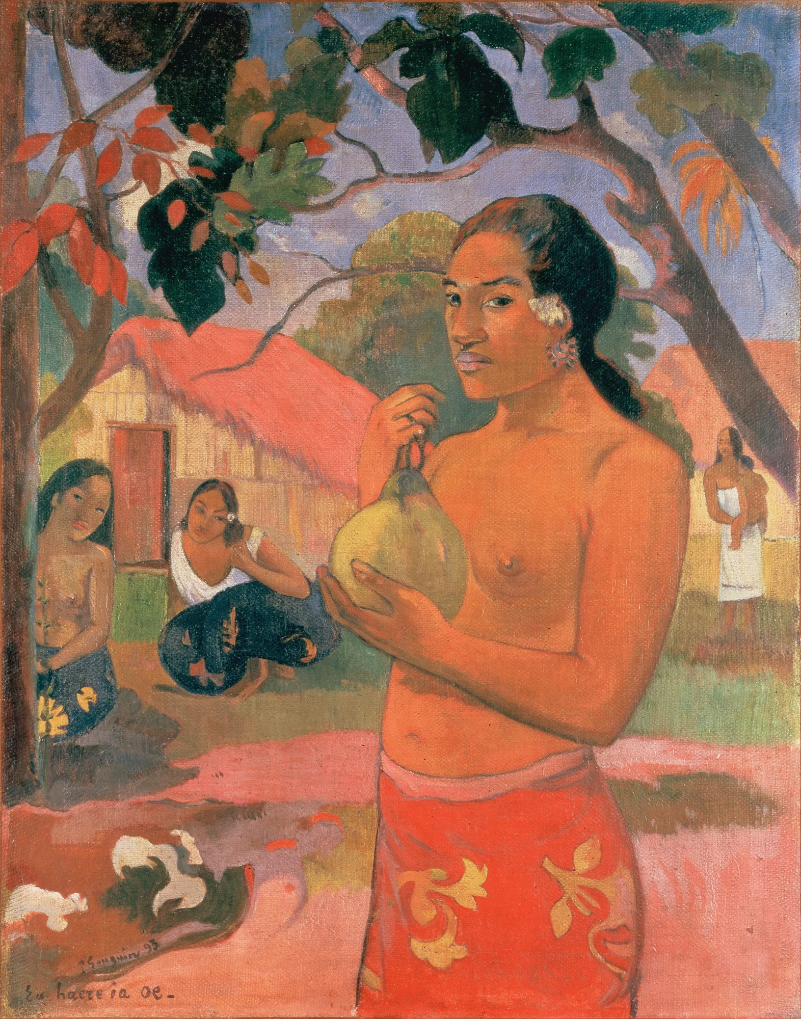 Eu haere ia oe (Woman Holding a Fruit)