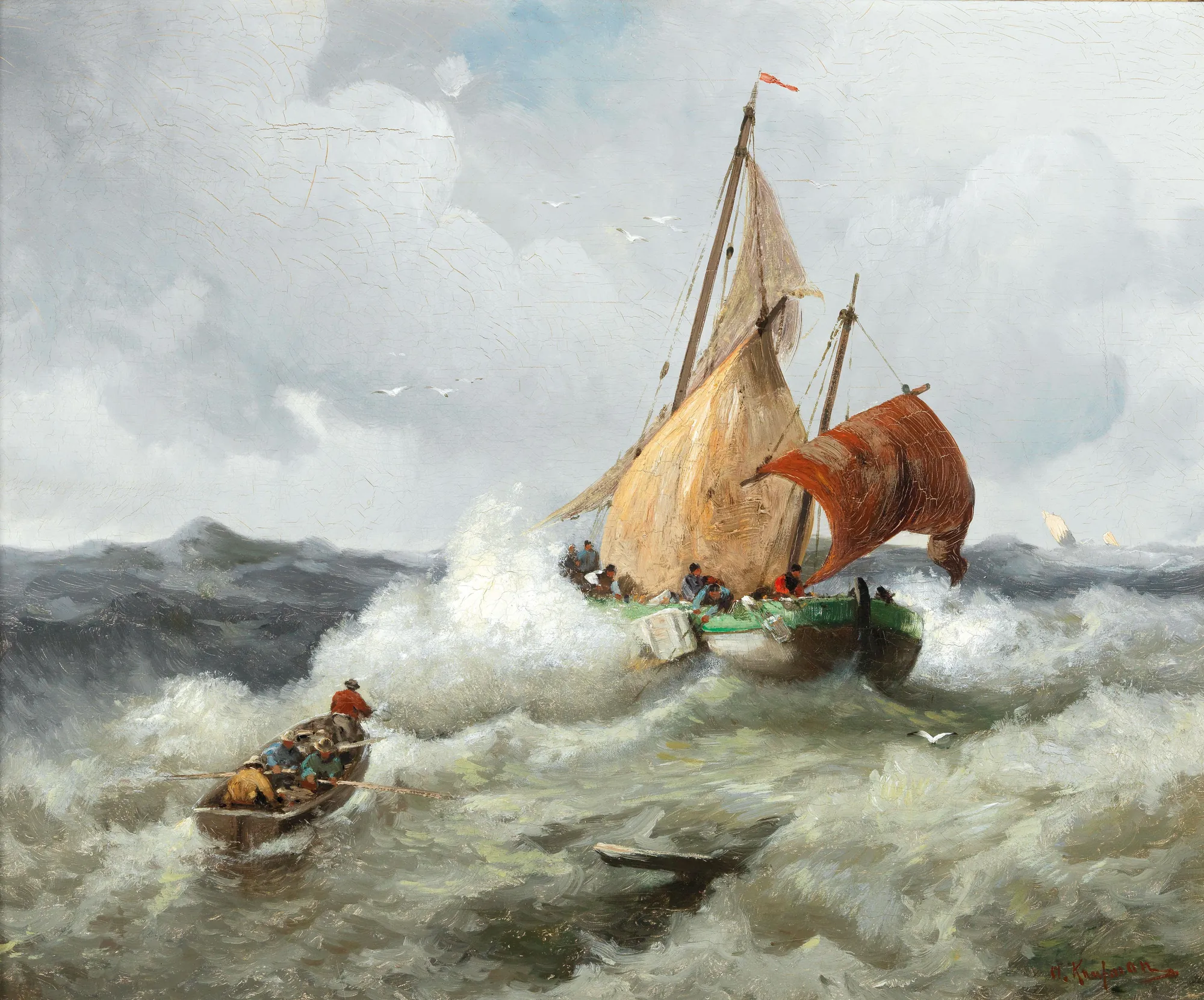Fishermen in Stormy Seas