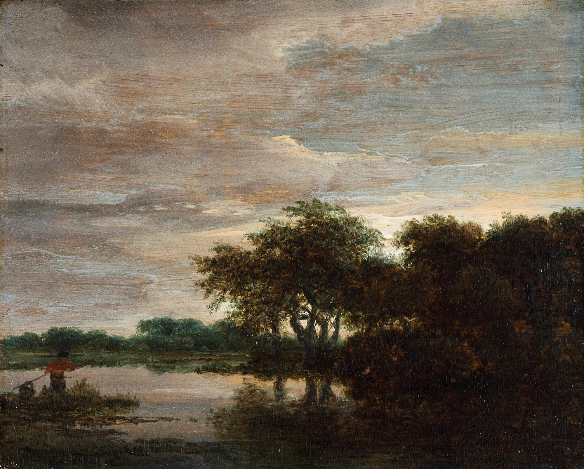 Woodland Scene with Lake