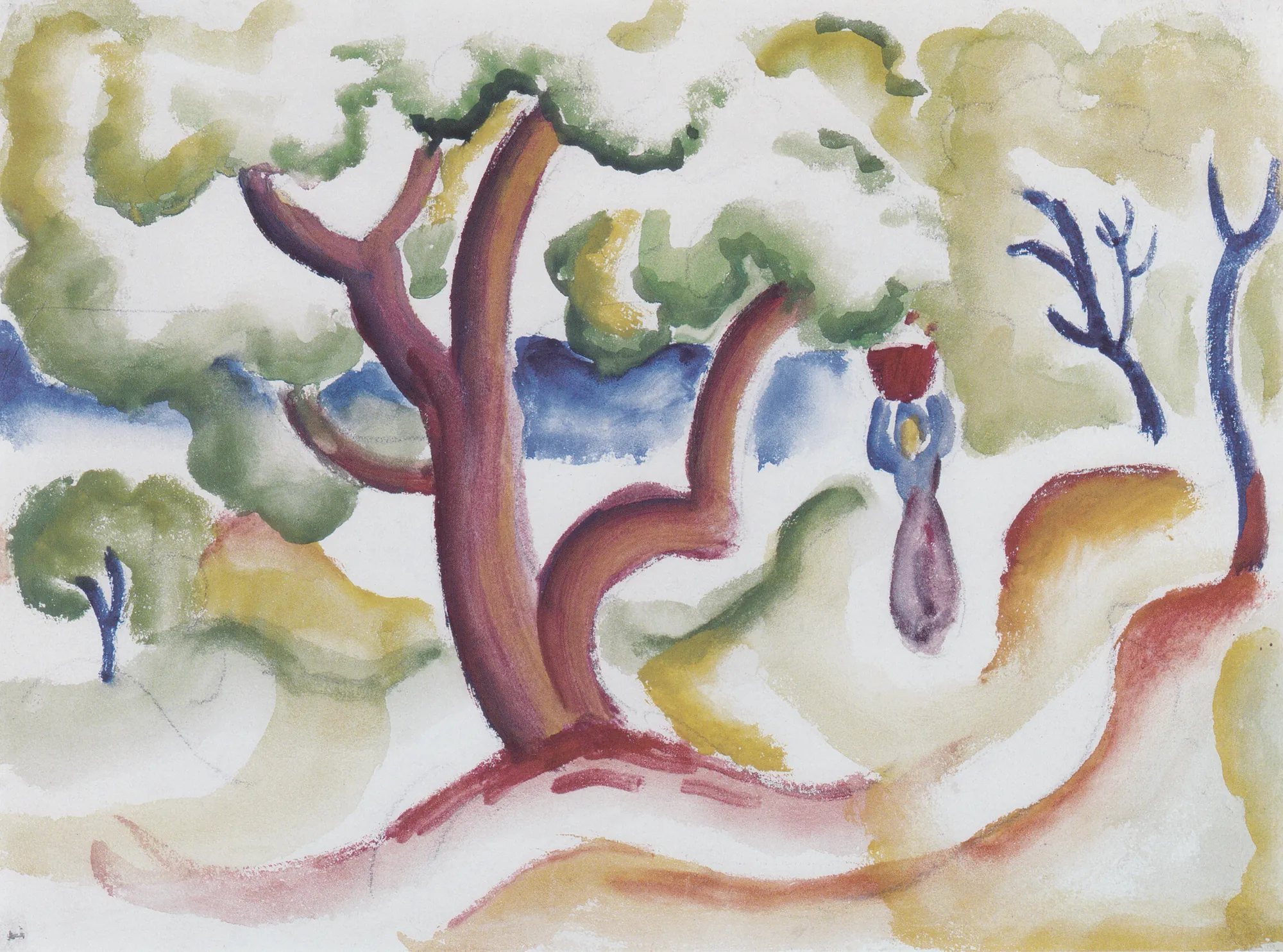 Woman with a Jug Under Trees (Frau mit Krug unter Bäumen)