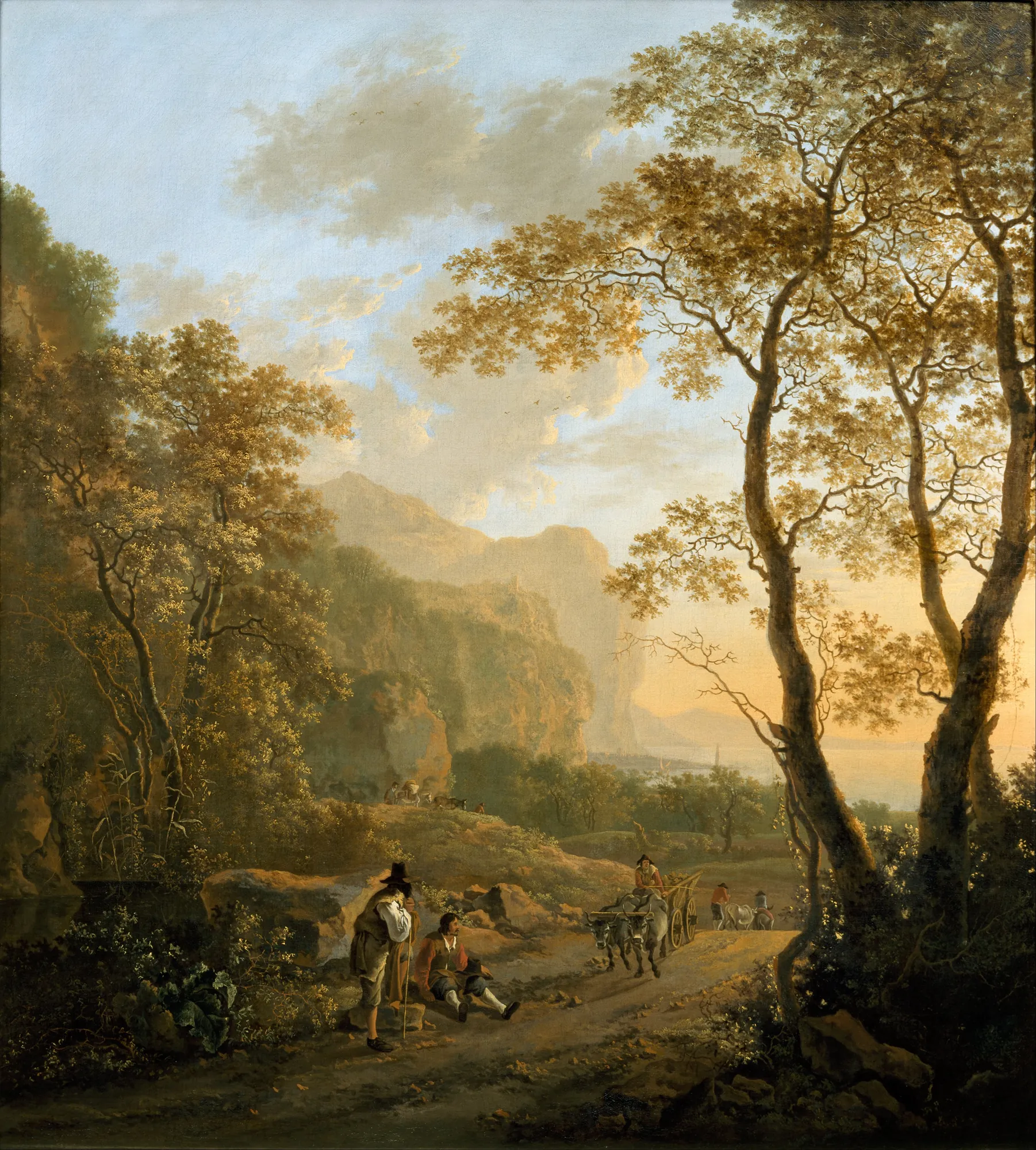 Landscape with Resting Travellers and Ox-cart