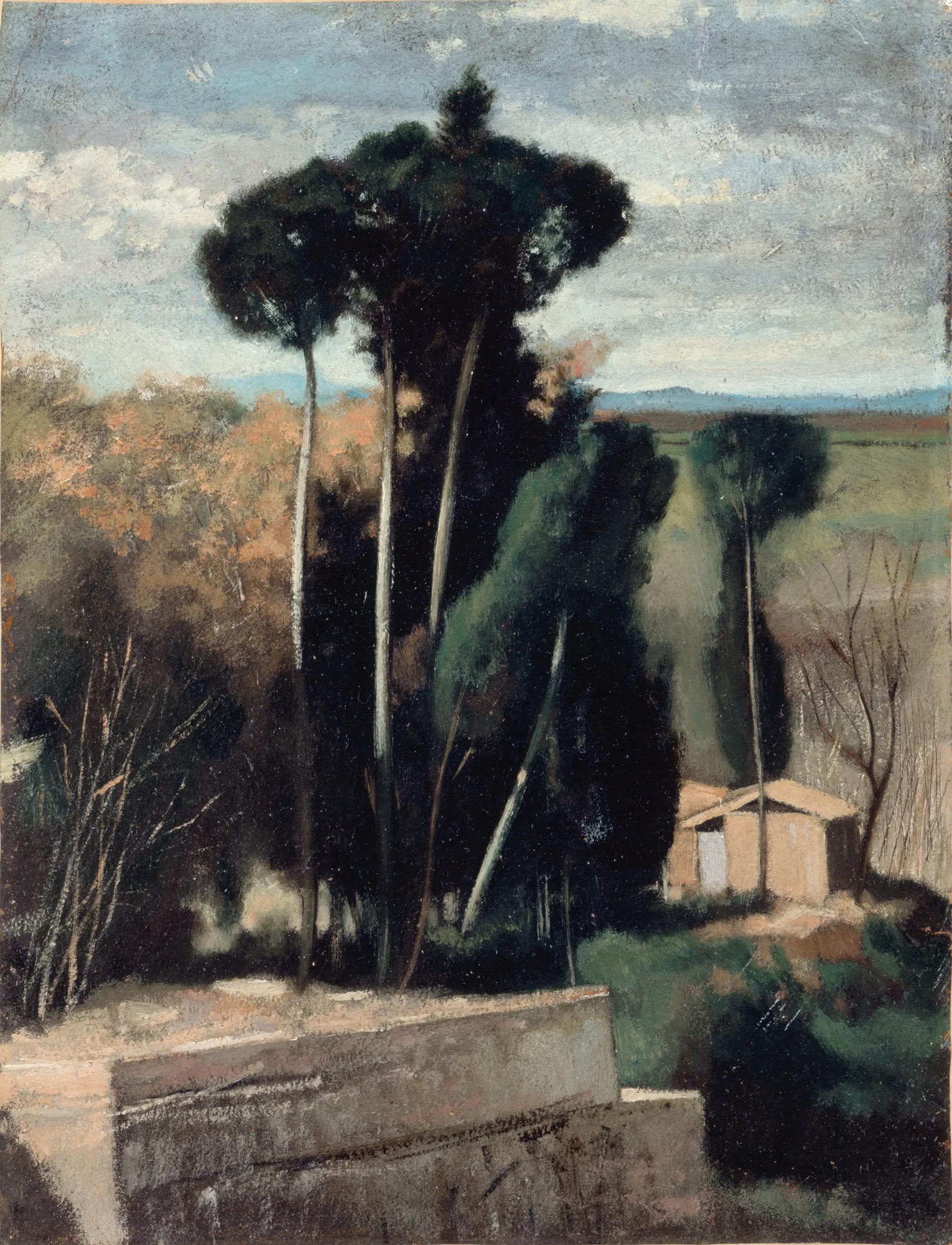 Italian Landscape with Umbrella Pines