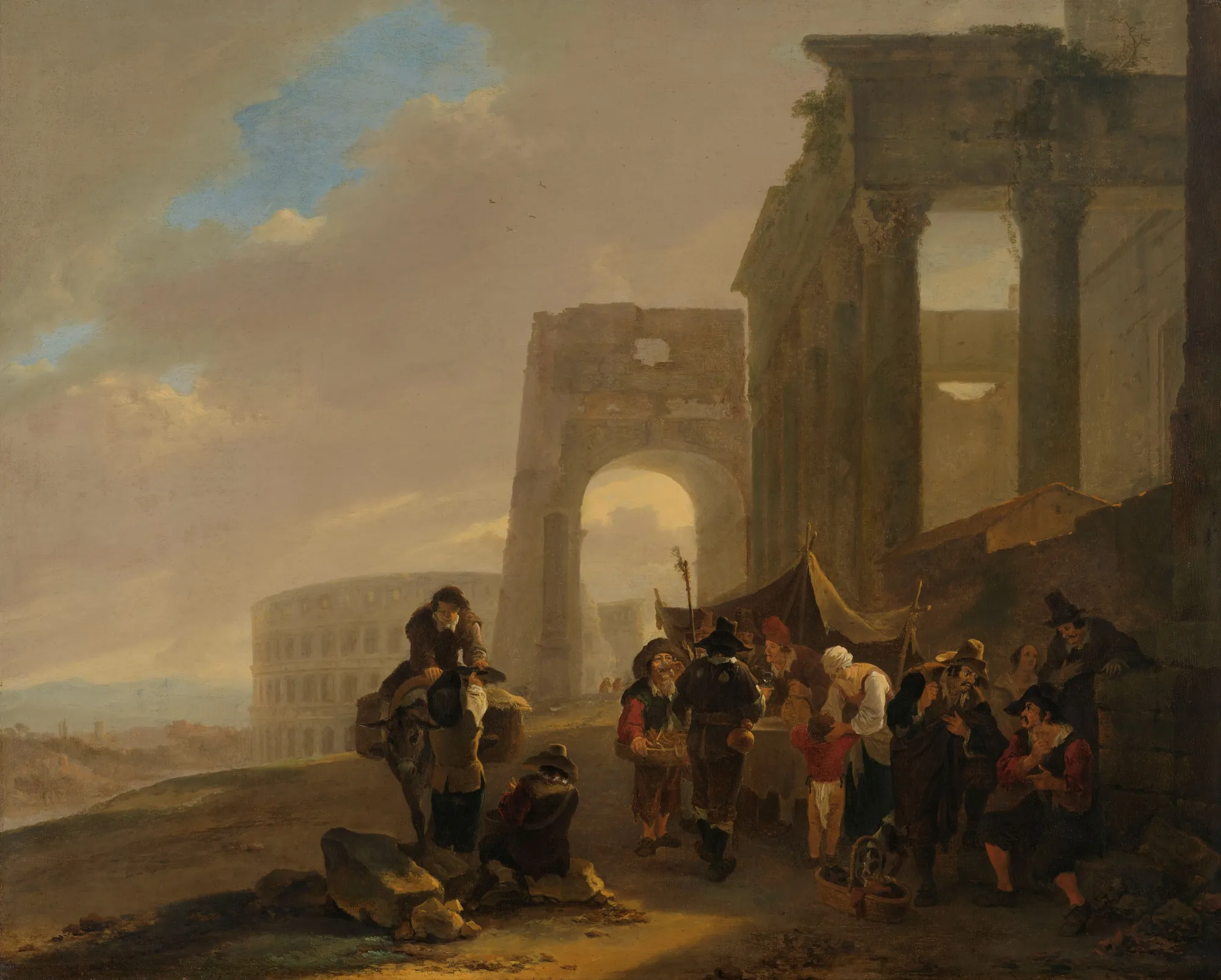 Street Scene among Roman Ruins