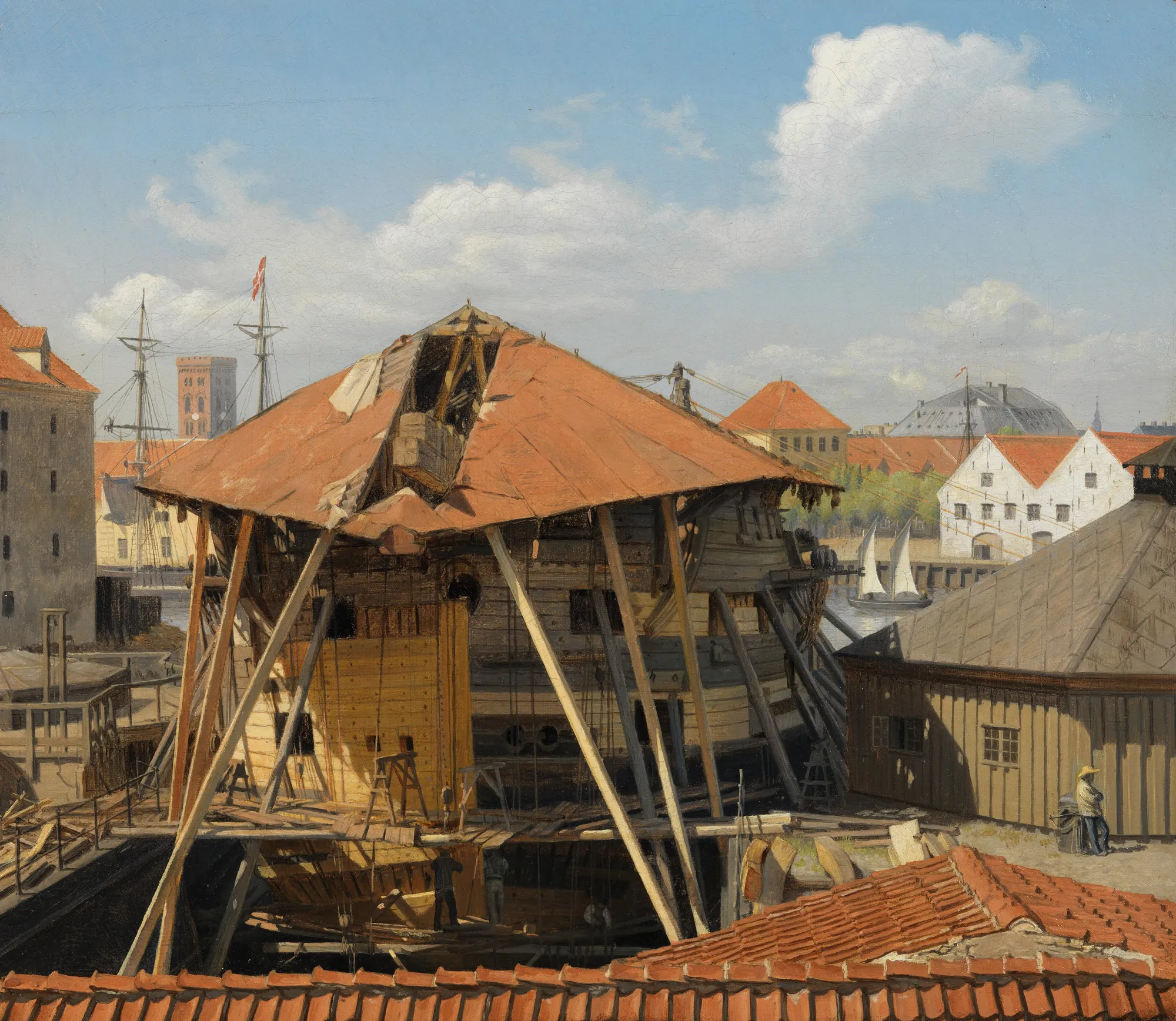 The Ship of the Line Skiold in Christianshavn Dock