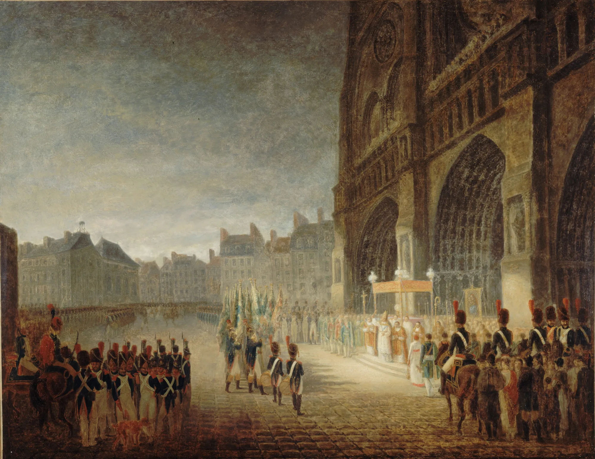 Bénédiction des drapeaux sur le parvis de Notre-Dame