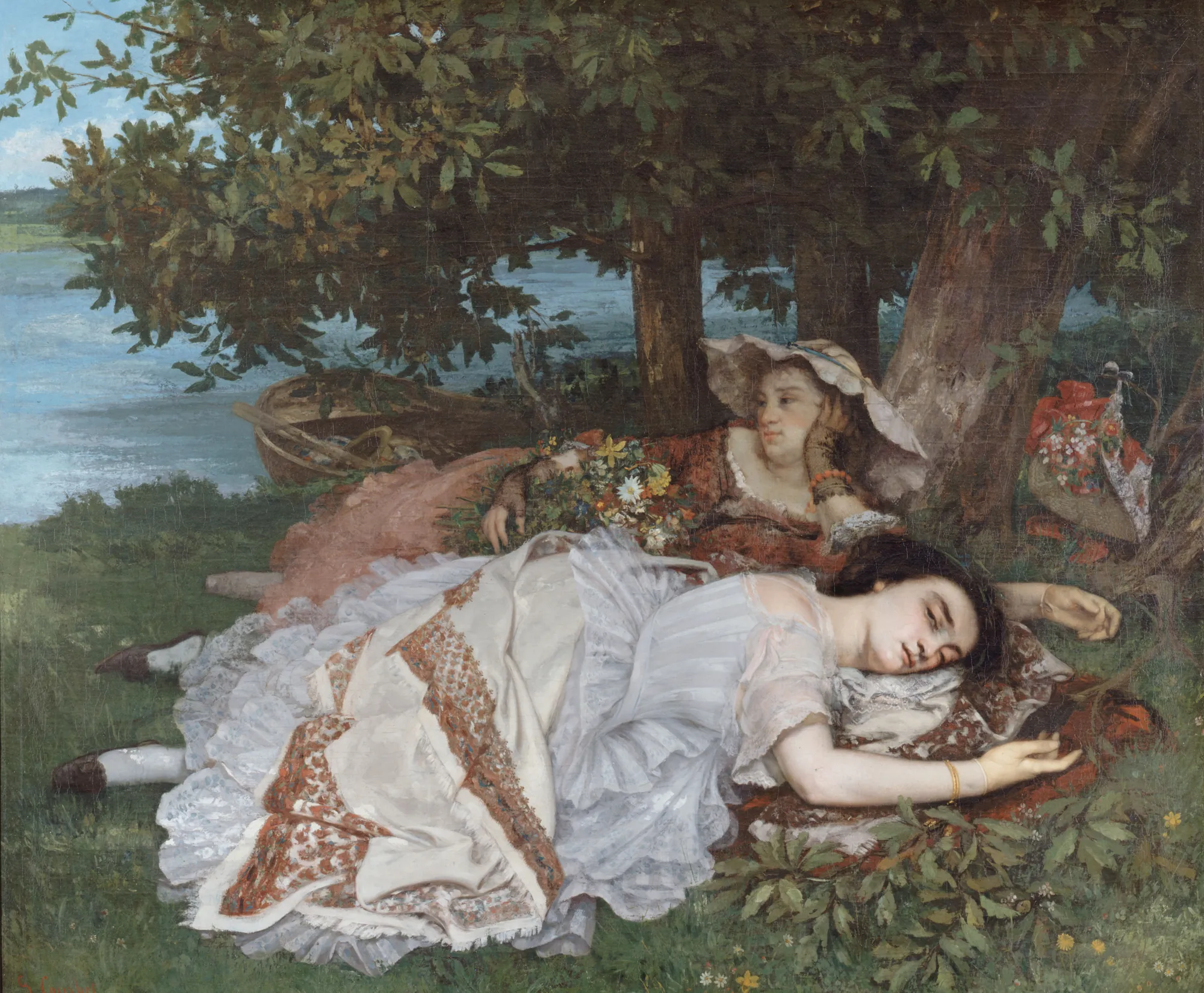 Young Ladies Beside the Seine