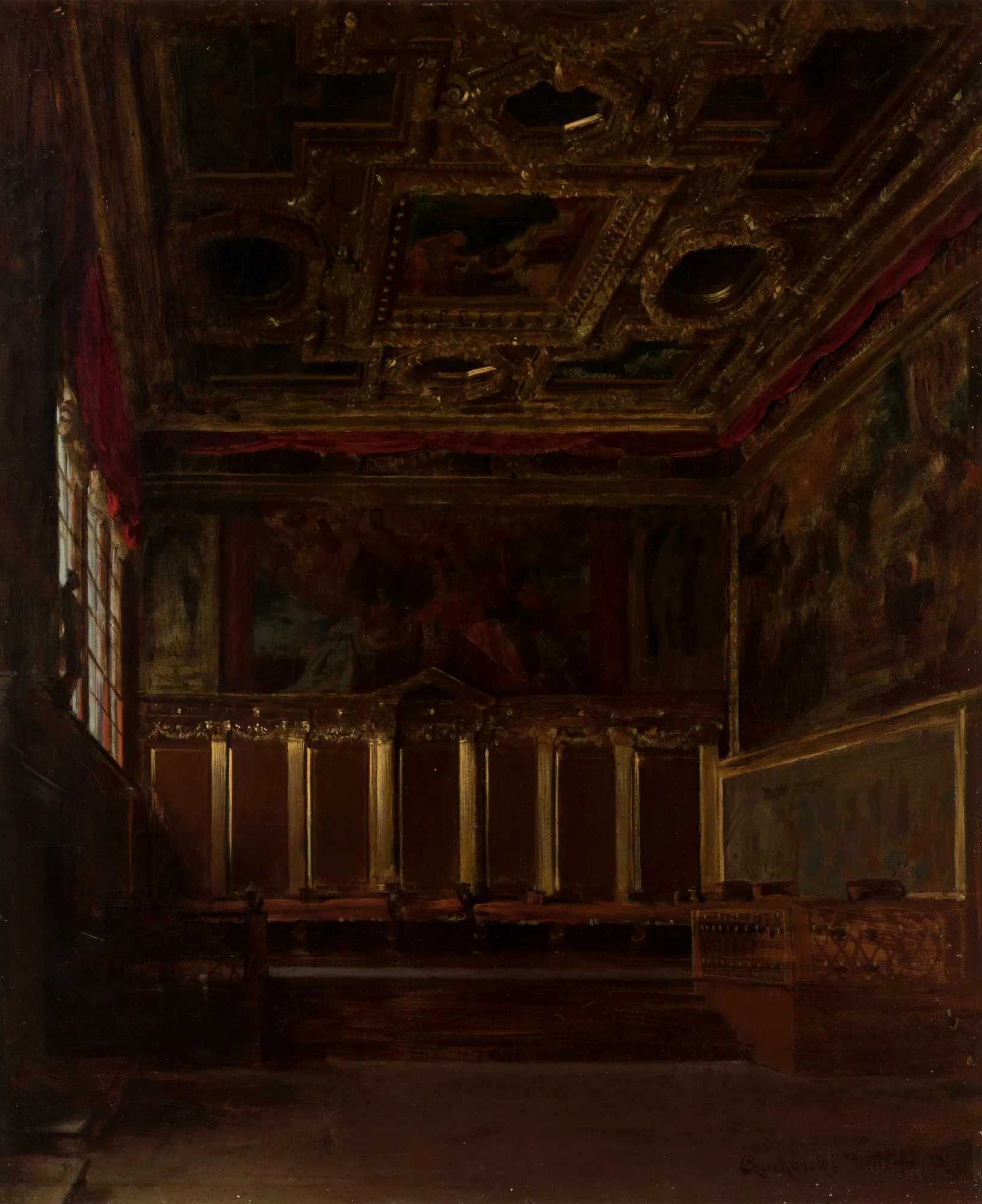 The Hall of Ambassadors in the Doge's Palace, Venice