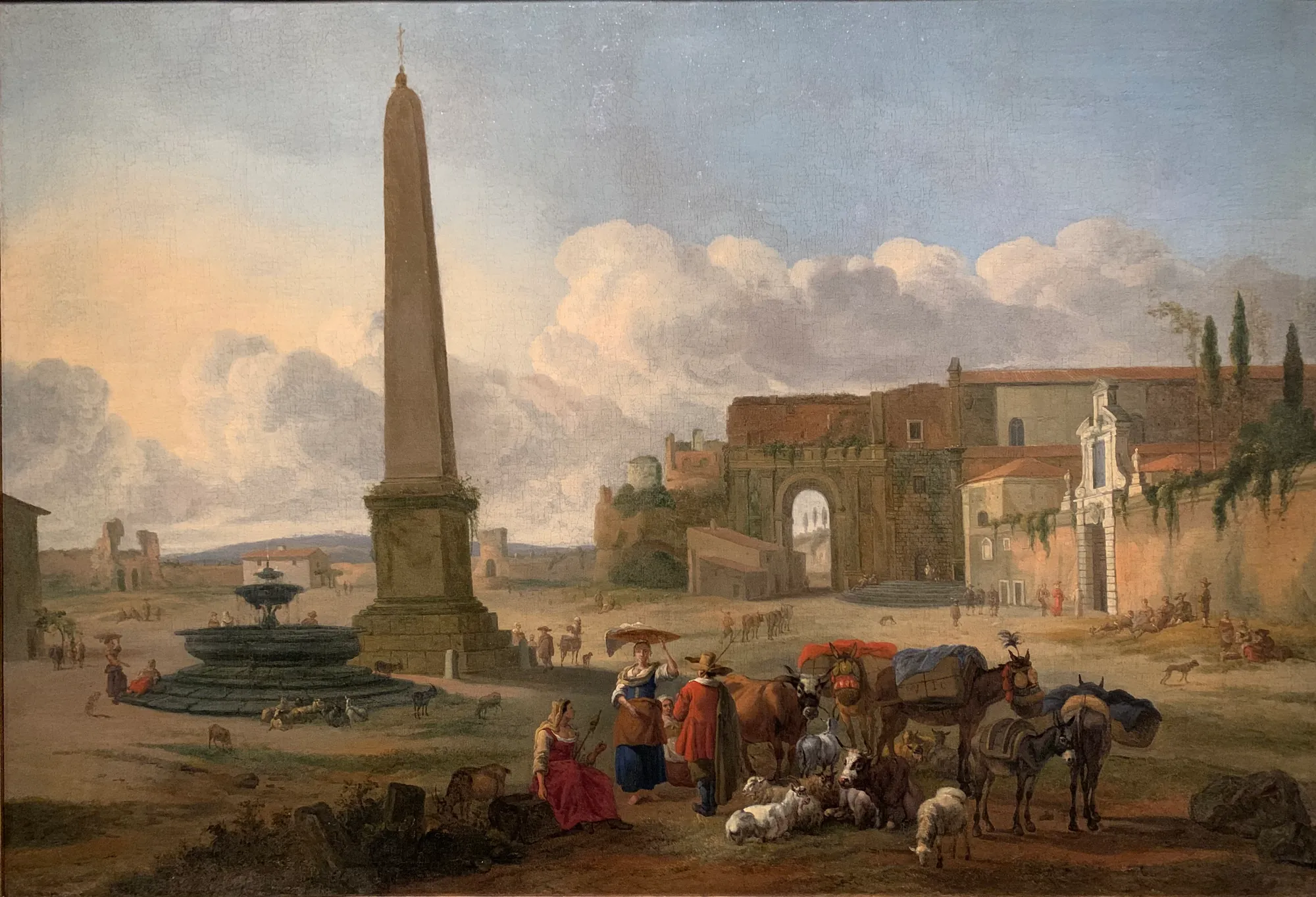 Roman Populace in the Piazza del Popolo, Rome