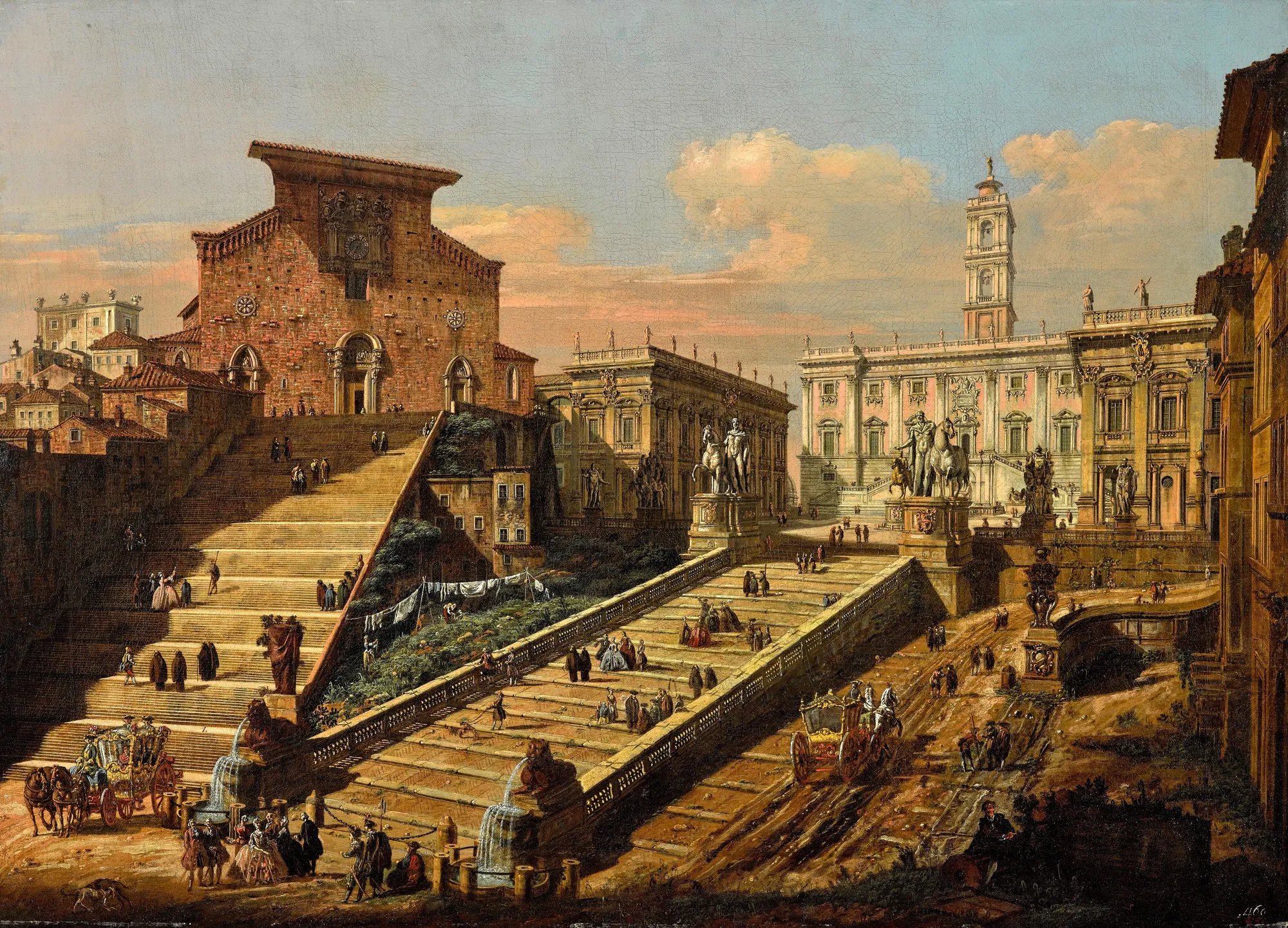 View of the Capitol with the Church of Santa Maria in Aracoeli