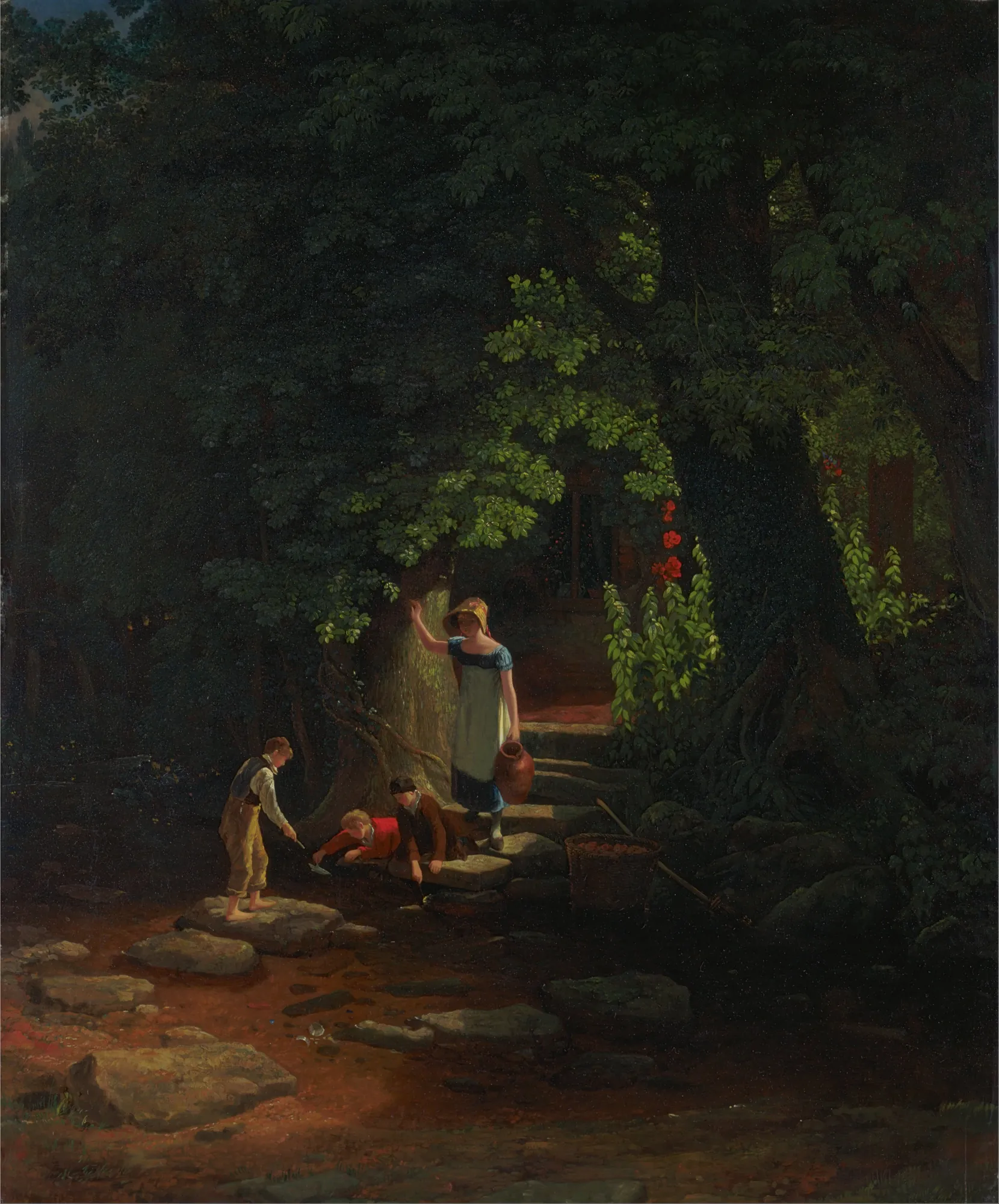 Children by a Brook