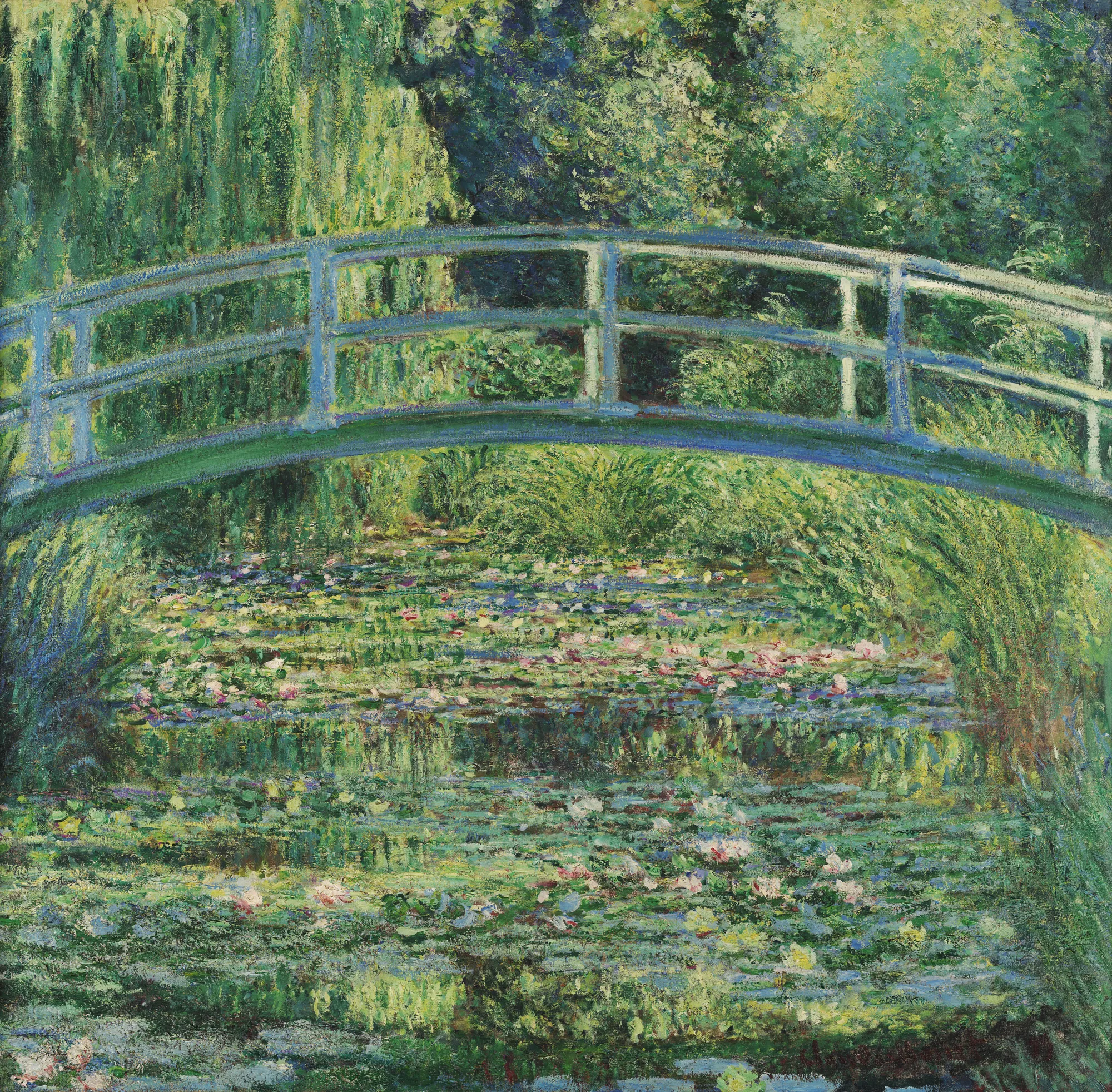 Water Lilies and Japanese Bridge