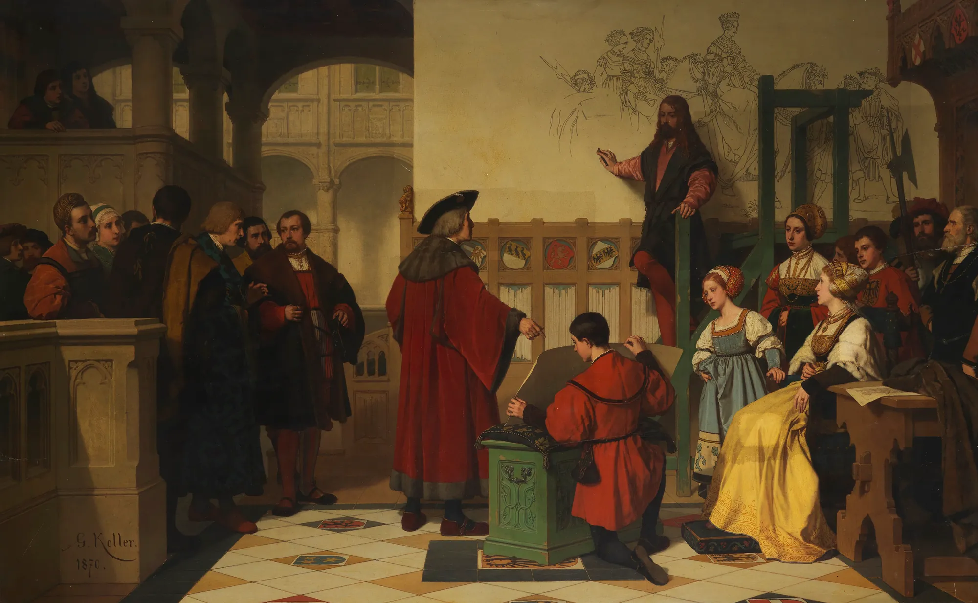Emperor Maximilian Visiting Albrecht Dürer at Work