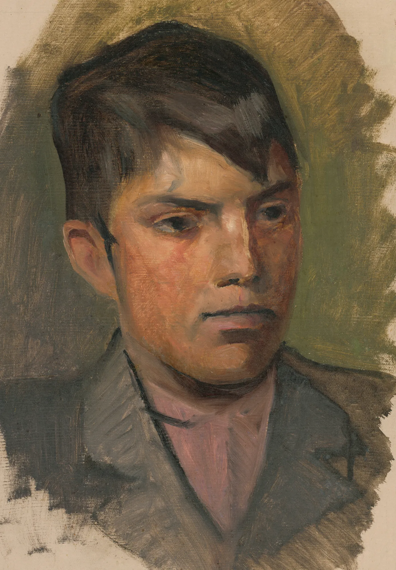 Head Study of a Boy in a Pink Shirt