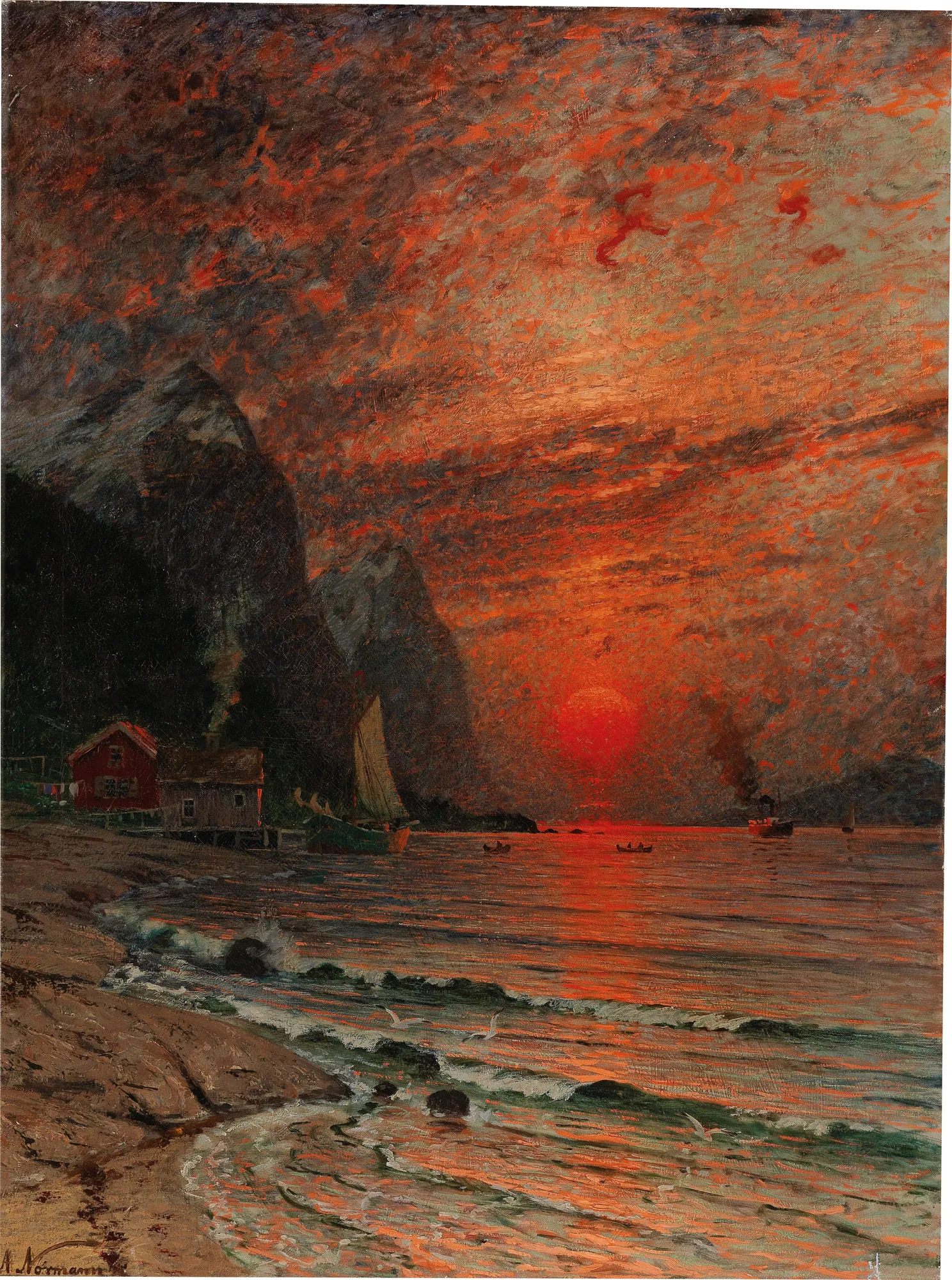 Sunset over the Fjord