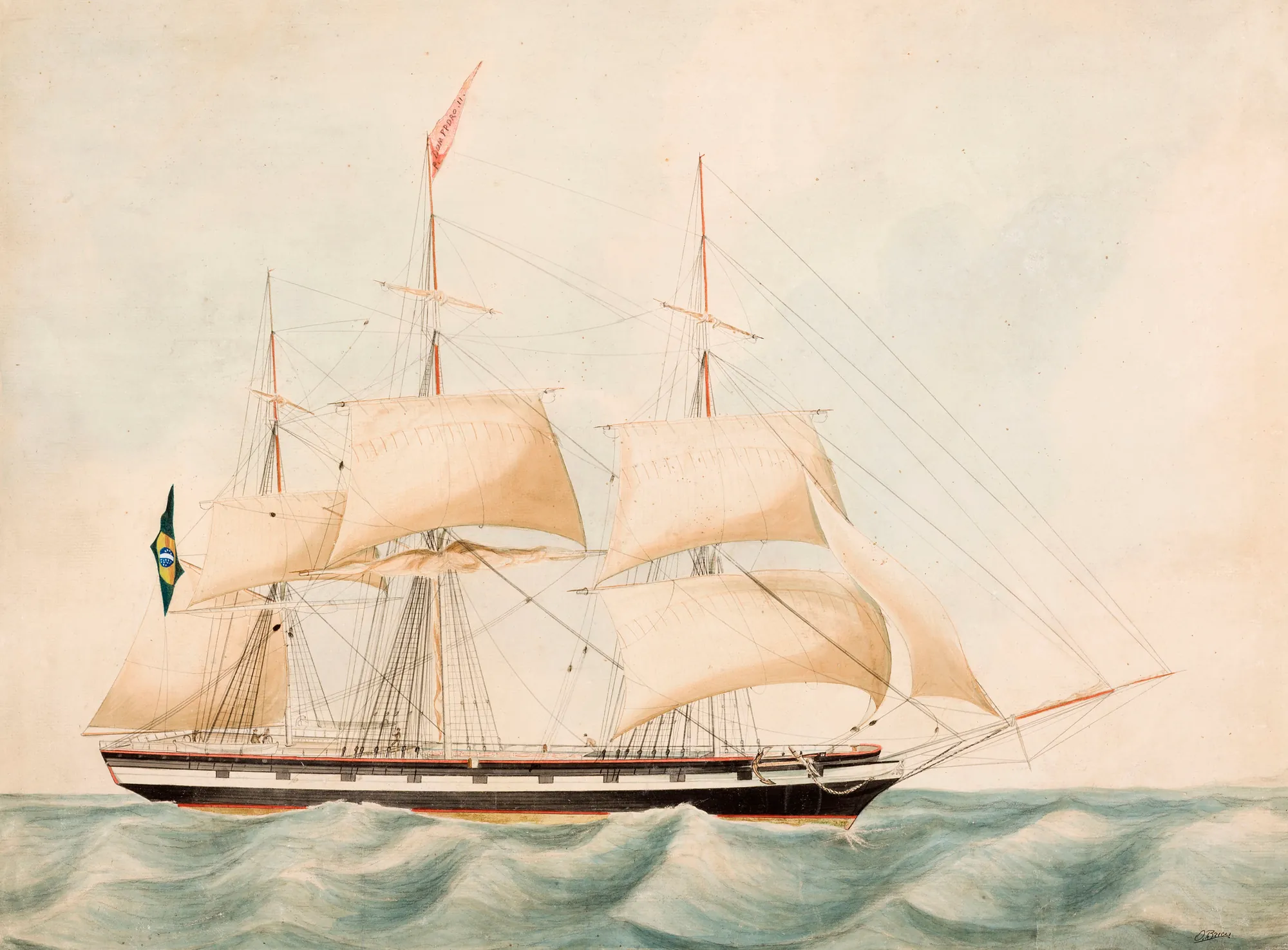 Three-Masted Sailing Ship