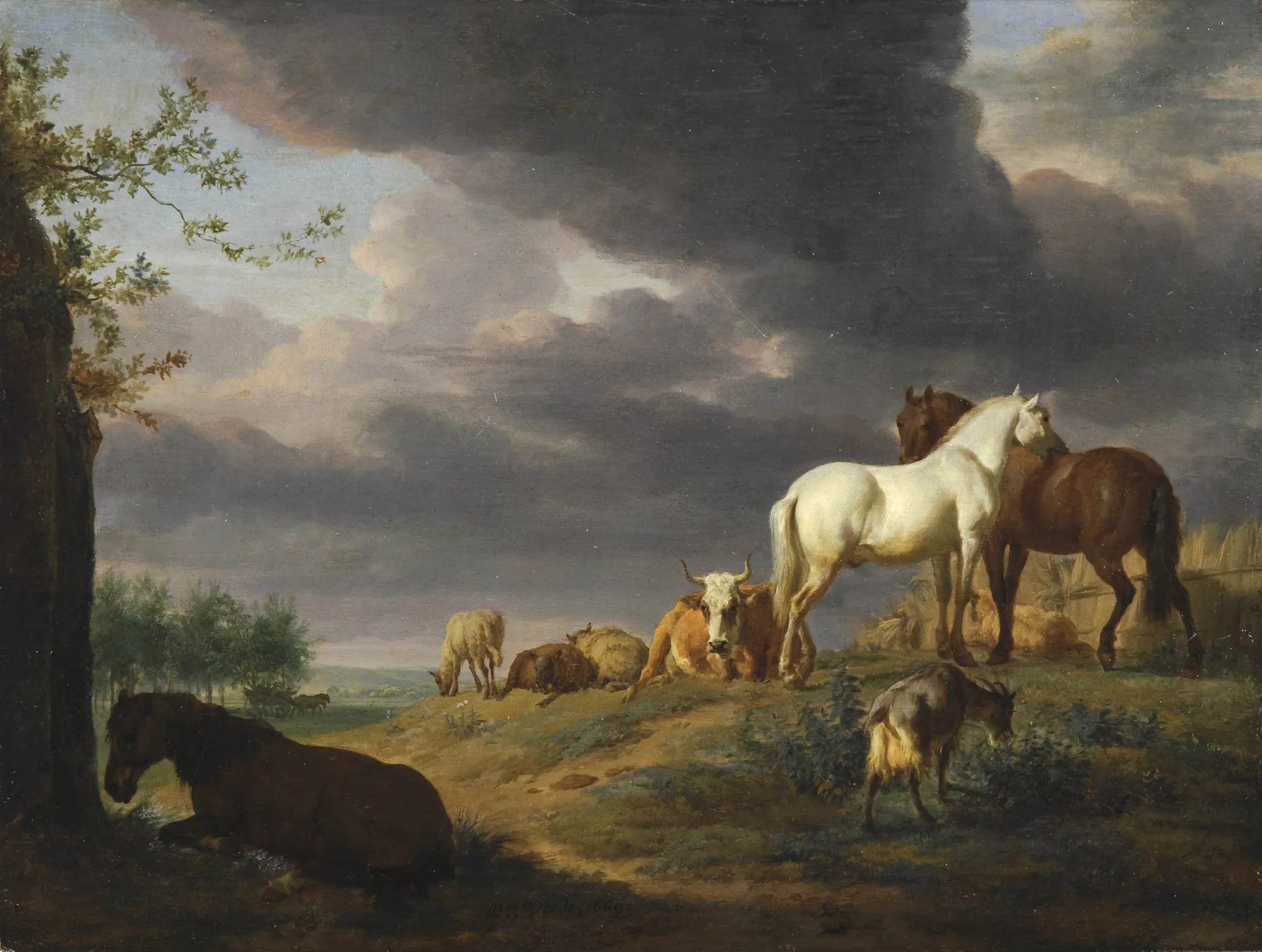 Landscape with Horses and Livestock