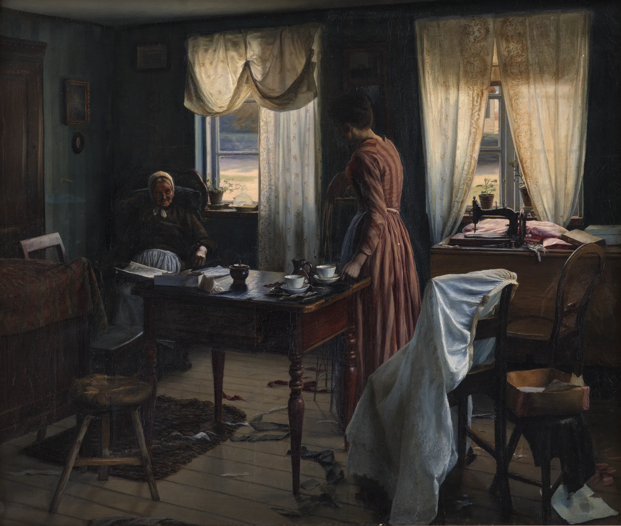 Interior with Two Persons