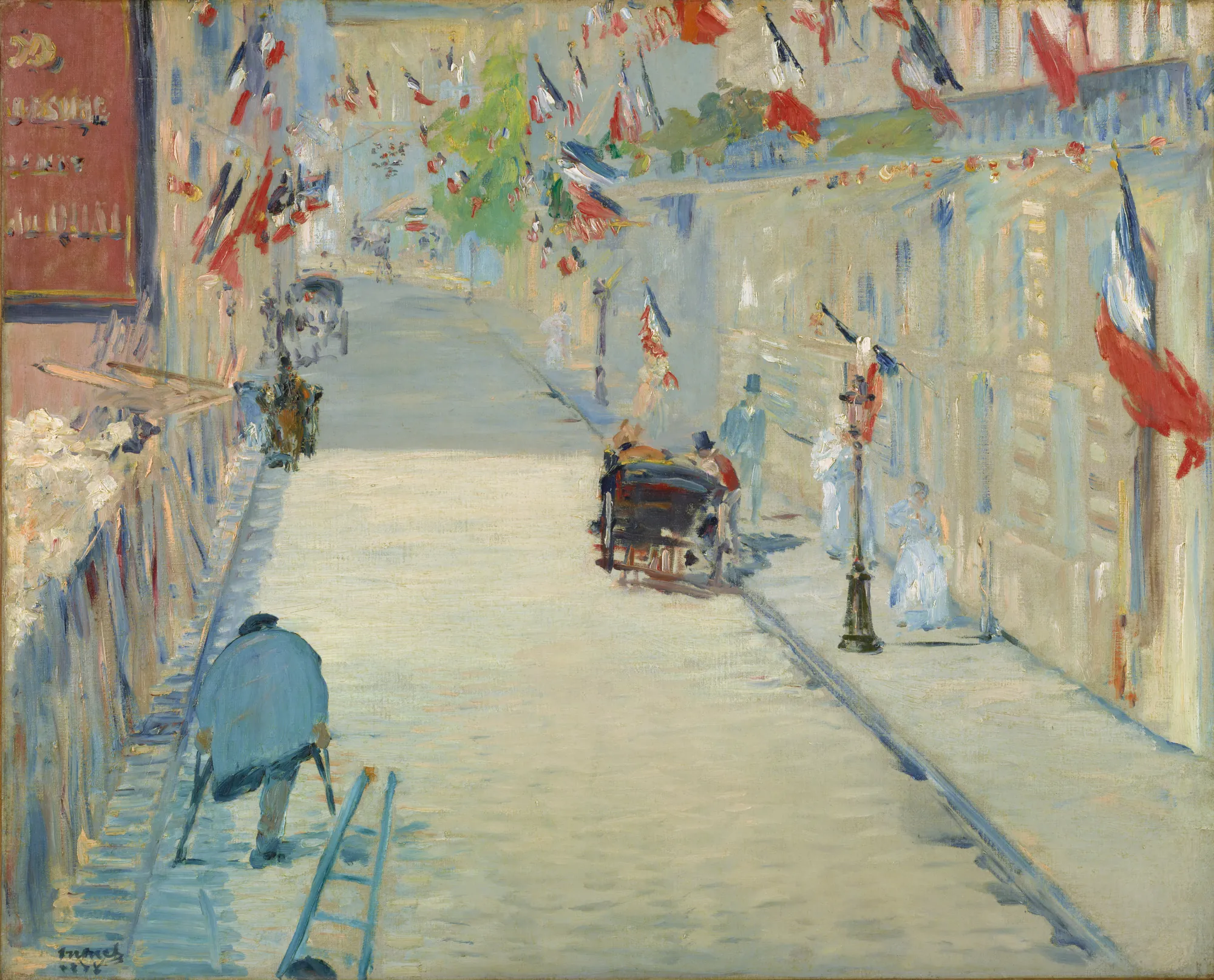The Rue Mosnier Dressed with Flags
