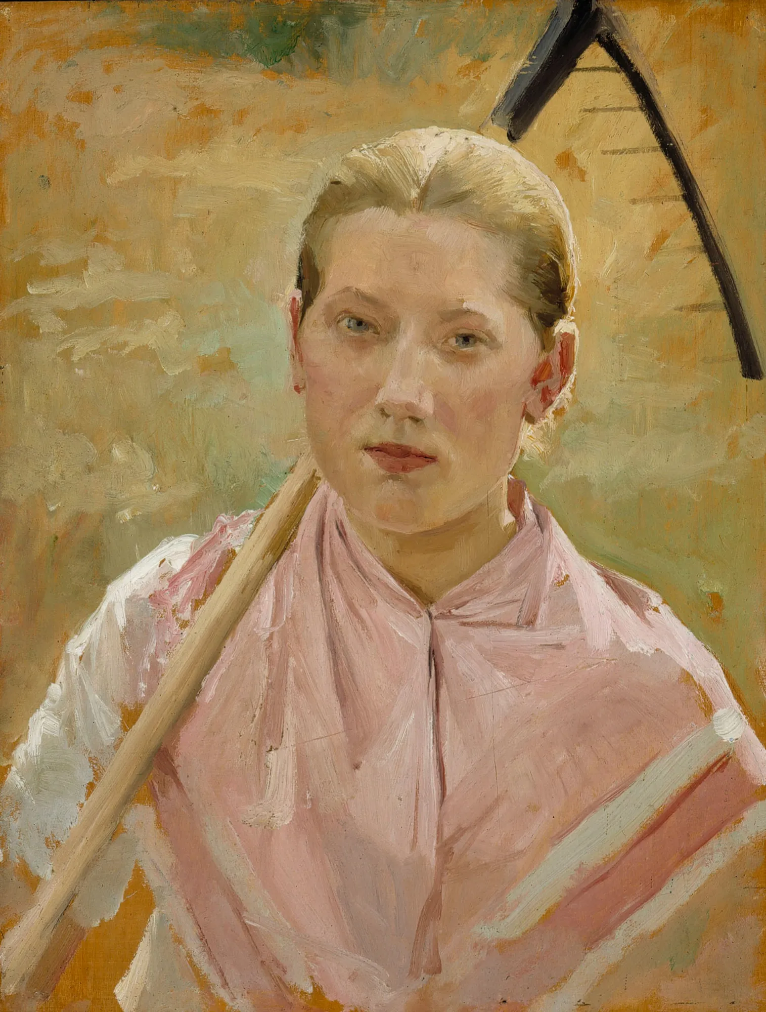 Girl with a Rake