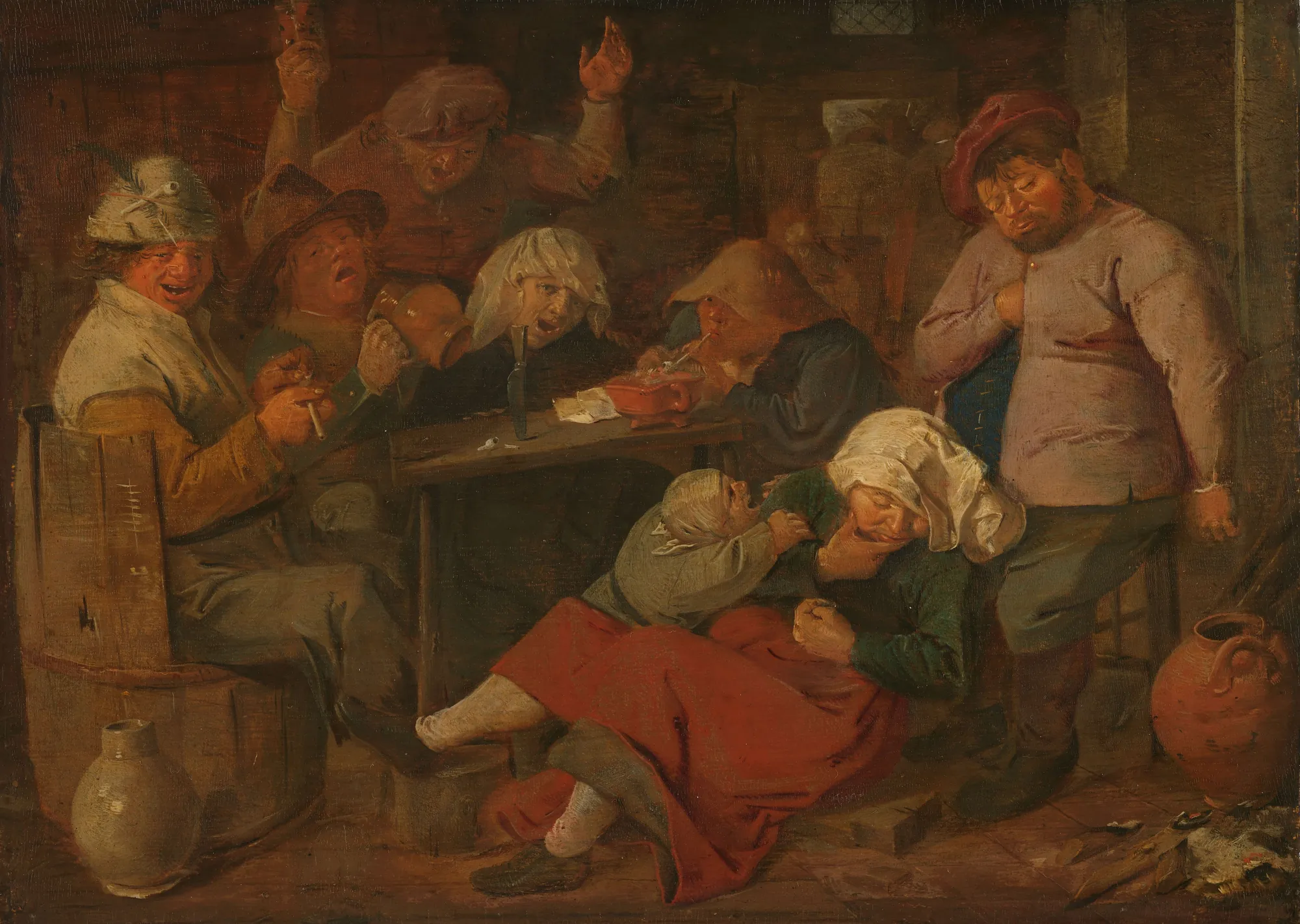 Poor Folk Drinking in a Tavern