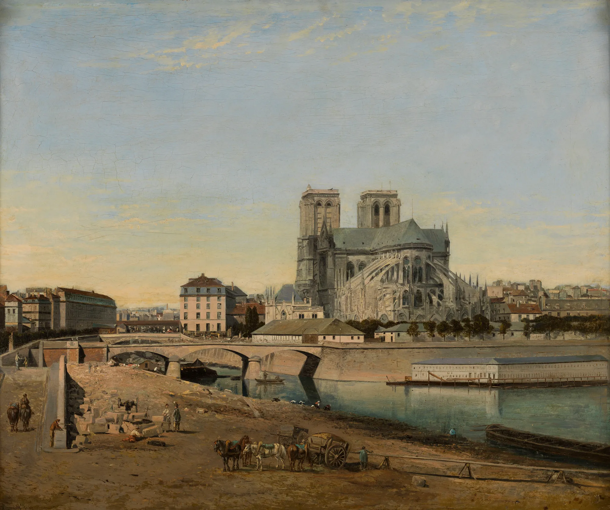 Le chevet de Notre-Dame, vu du quai de la Tournelle