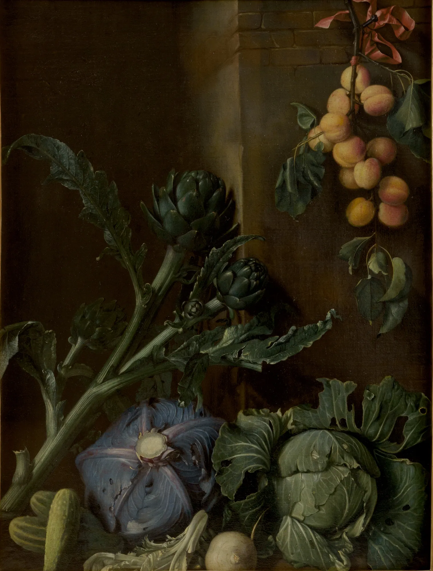 Still Life with Vegetables and Apricots
