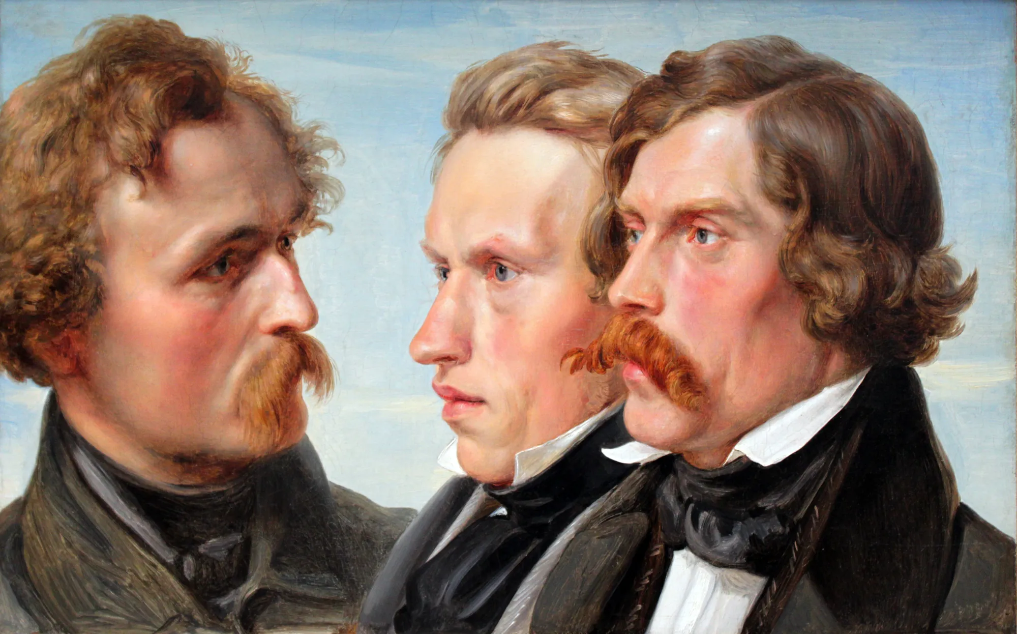 The Painters Karl Friedrich Lessing, Carl Sohn, and Theodor Hildebrandt