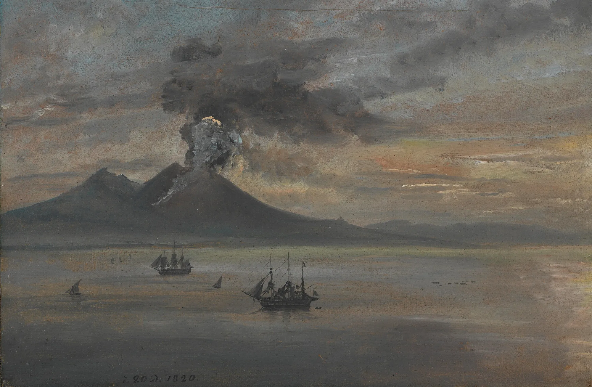 The Neapolitan Coast with Vesuvius in Eruption