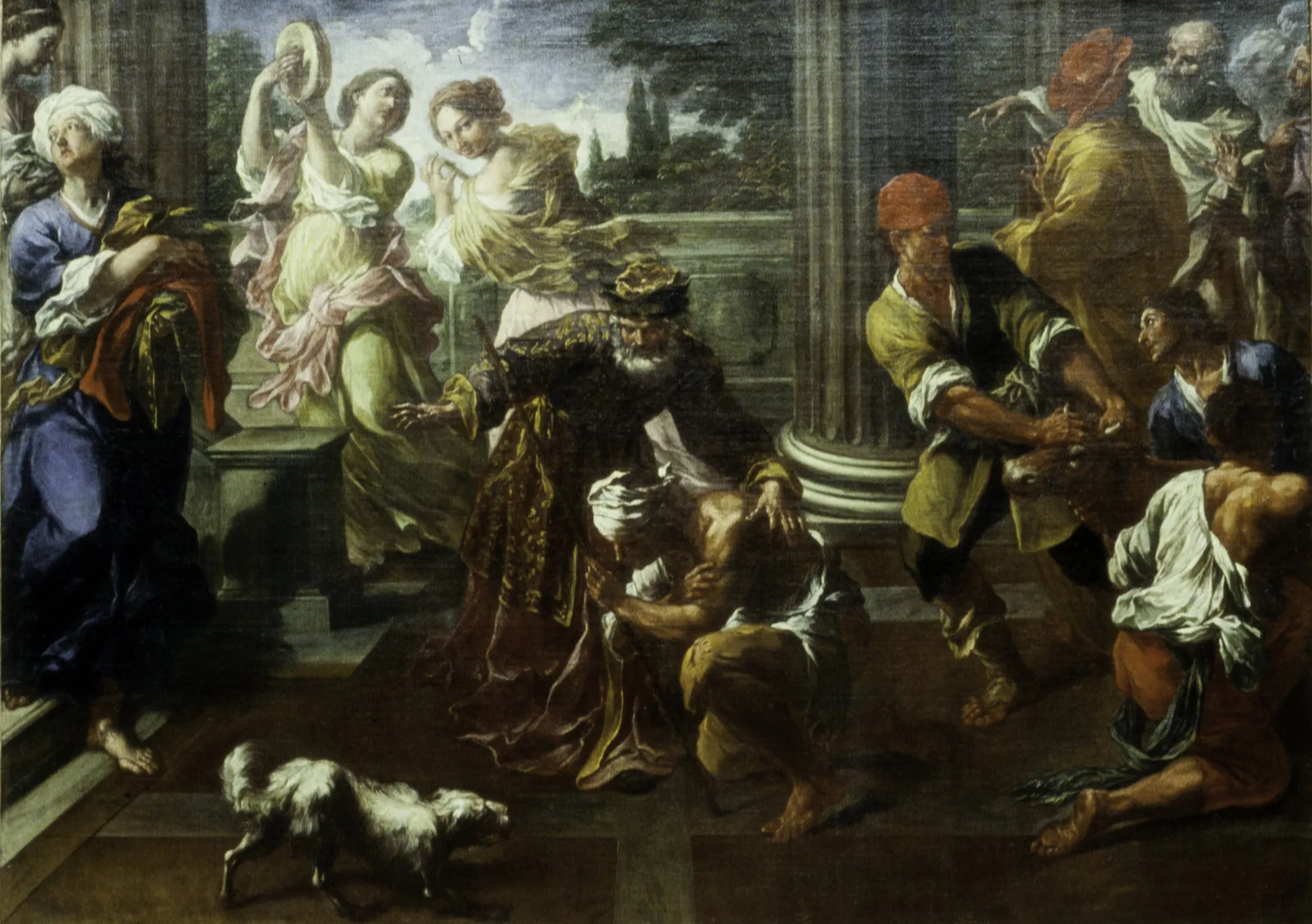 The Prodigal Son The Prodigal Son by Pier Leone Ghezzi. A dramatic Baroque scene depicting the return of the prodigal son, featuring various figures in emotional poses set within a classical courtyard.